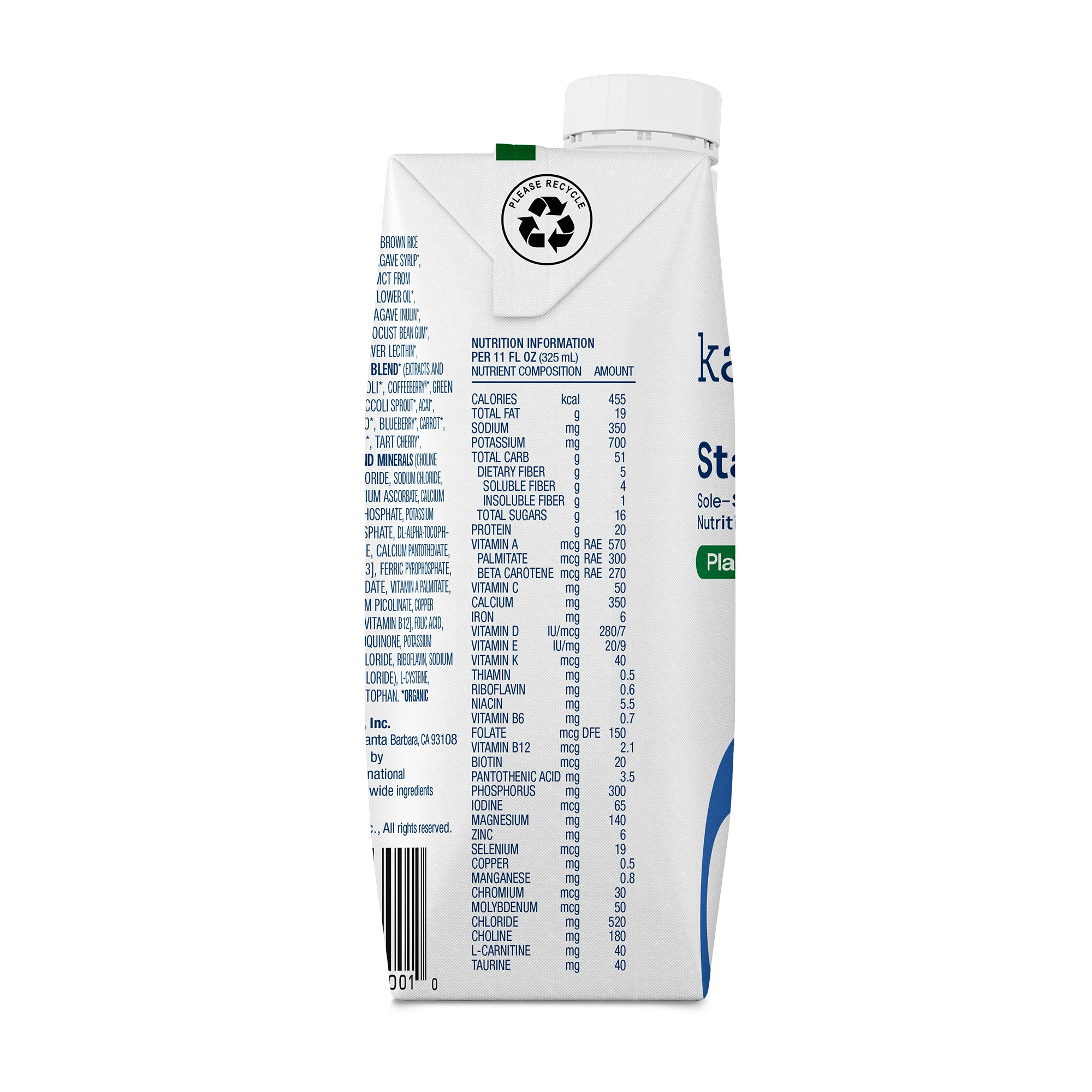 Kate Farms Standard 1.4 Sole-Source Nutrition Formula, Plain, 11 oz.