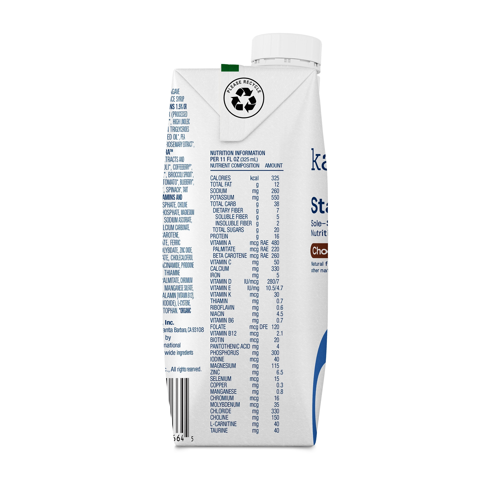 Kate Farms Standard 1.0 Sole-Source Nutrition Formula, Chocolate, 11 oz.