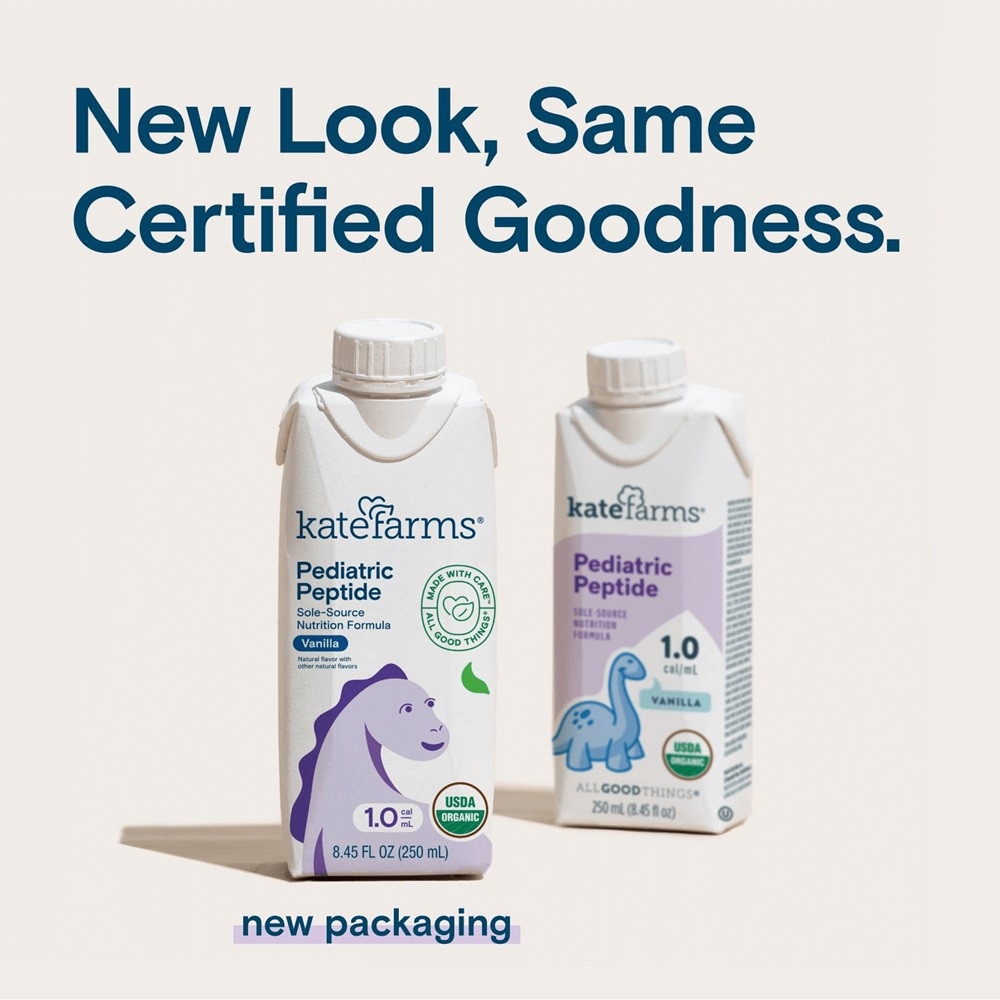 Kate Farms Pediatric Peptide 1.0 Sole-Source Nutrition Formula, Vanilla, 8.45 oz.