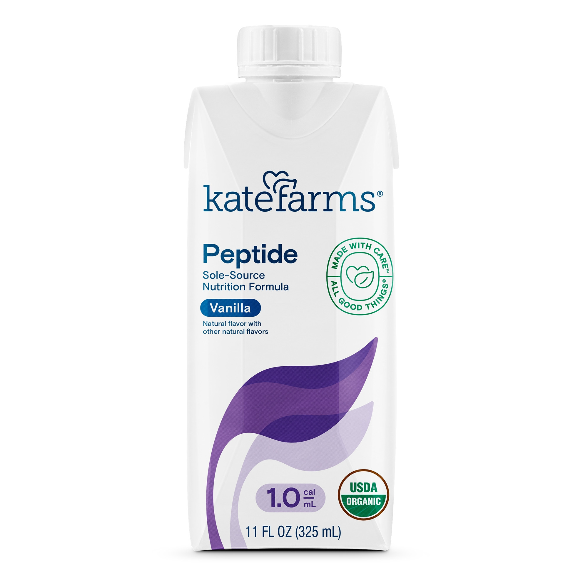 Kate Farms Peptide 1.0 Sole-Source Nutrition Formula, Vanilla, 11 oz.