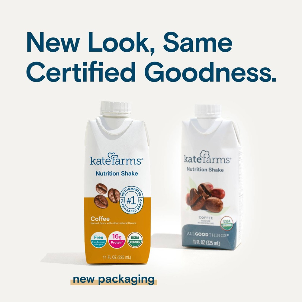 Kate Farms Nutrition Shake, Coffee, 11 oz.