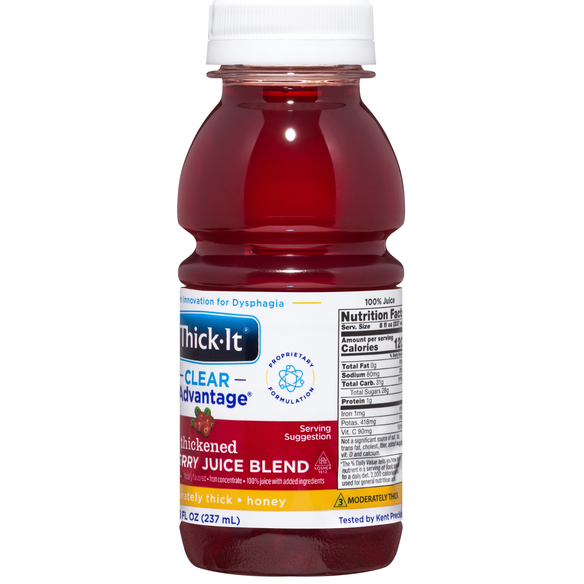 Thick-It Clear Advantage Thickened Cranberry Juice Blend, Moderately Thick, Honey Consistency