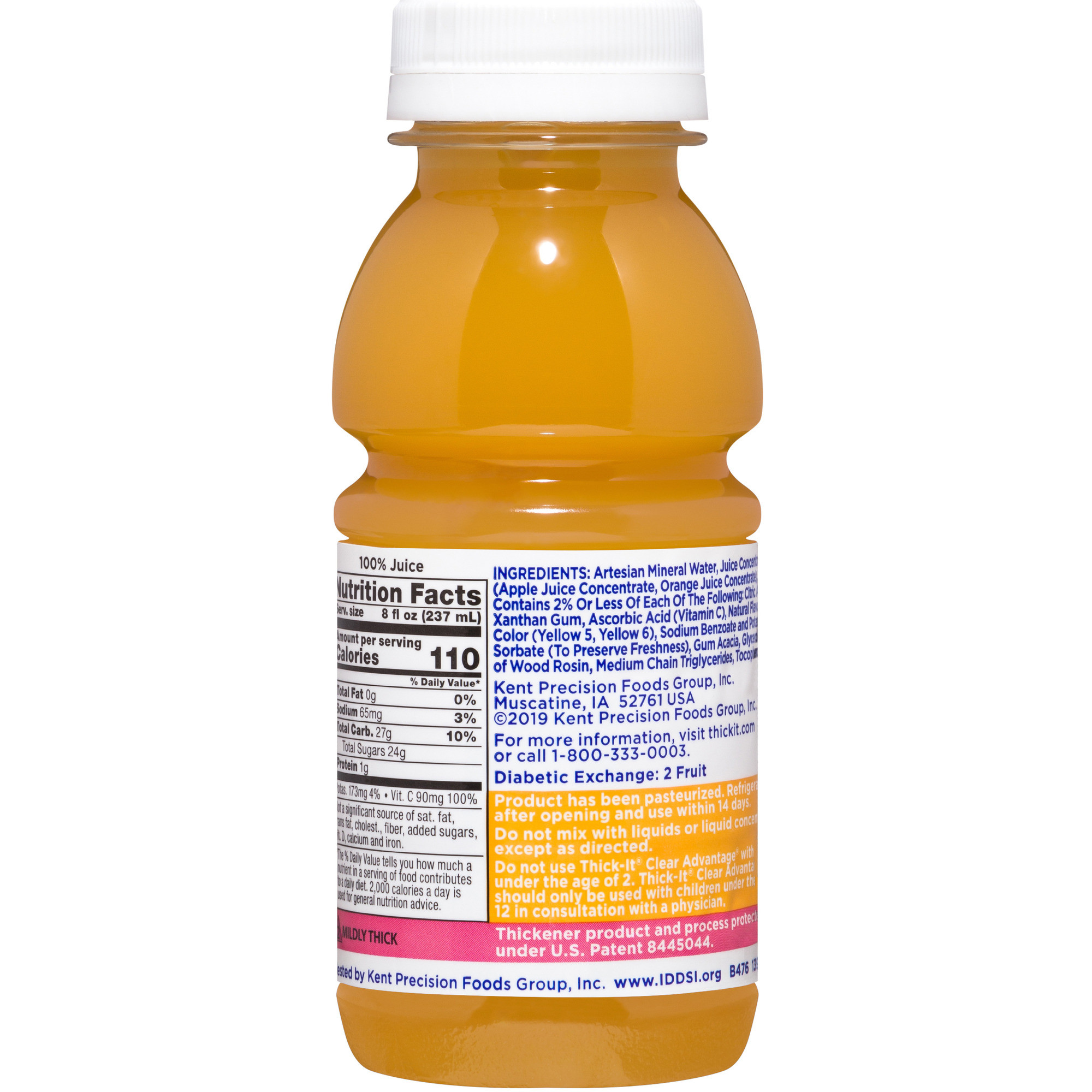 Thick-It Clear Advantage Thickened Orange Juice Blend, Mildly Thick, Nectar Consistency