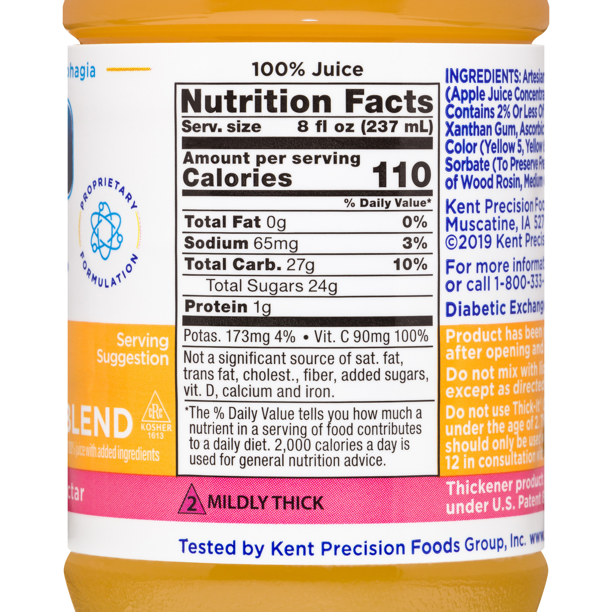 Thick-It Clear Advantage Thickened Orange Juice Blend, Mildly Thick, Nectar Consistency