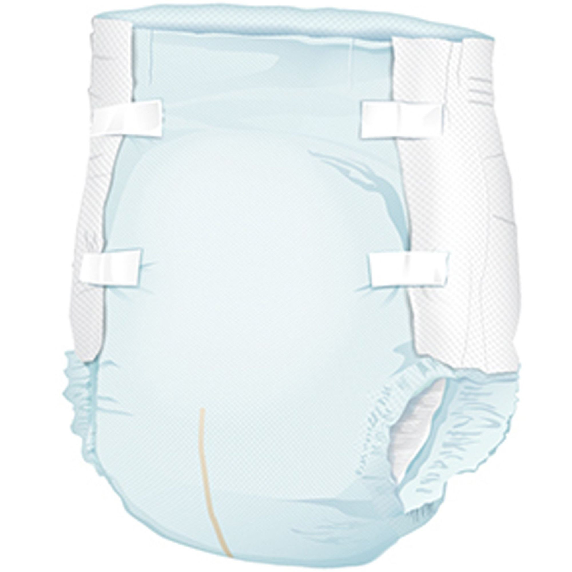 McKesson Super Brief Adult Diapers with Tabs, Moderate Absorbency, BR30643, White - Medium (32-44") - Case of 96