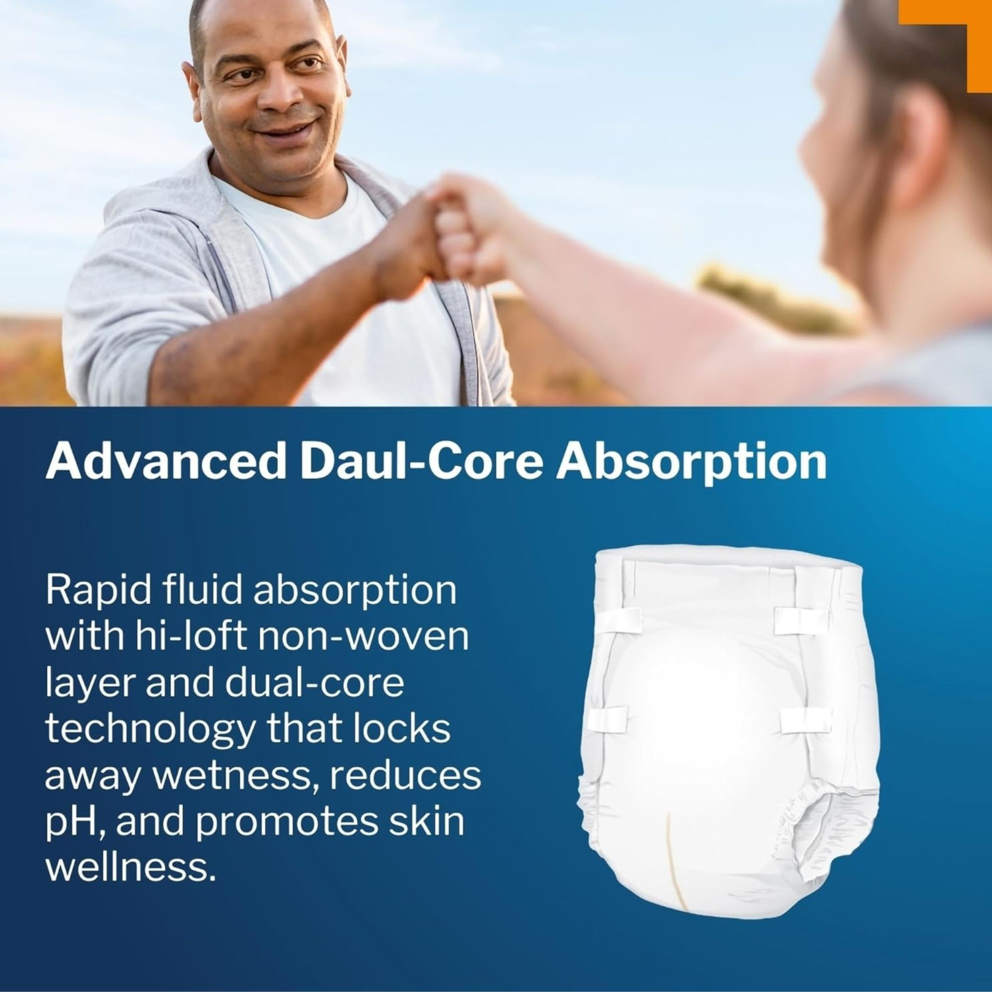 McKesson Super Brief Adult Diapers with Tabs, Moderate Absorbency, BR30643, White - Medium (32-44") - Case of 96