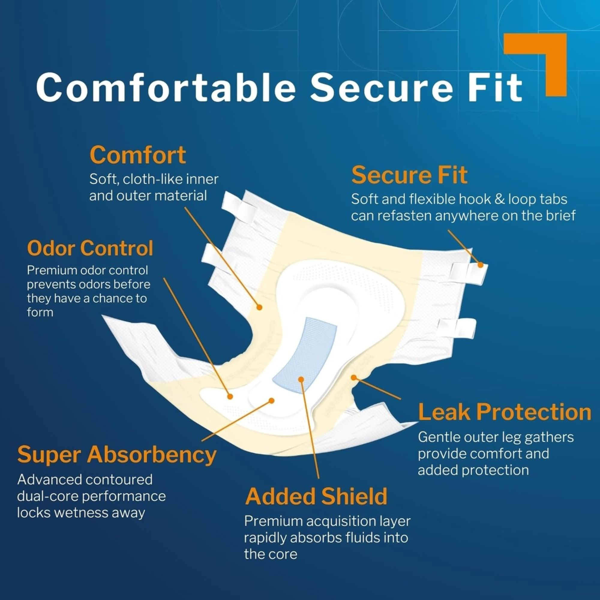 McKesson Ultimate Brief Adult Diapers with Tabs, Maximum Absorbency