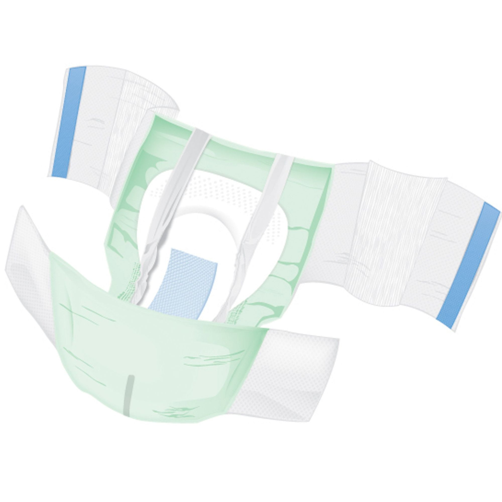 McKesson Bariatric Ultra Plus Stretch Brief Adult Diapers with Tabs, Heavy Absorbency, BRSTRBAR, Light Green - 2XL/3XL (58-77") - Bag of 20