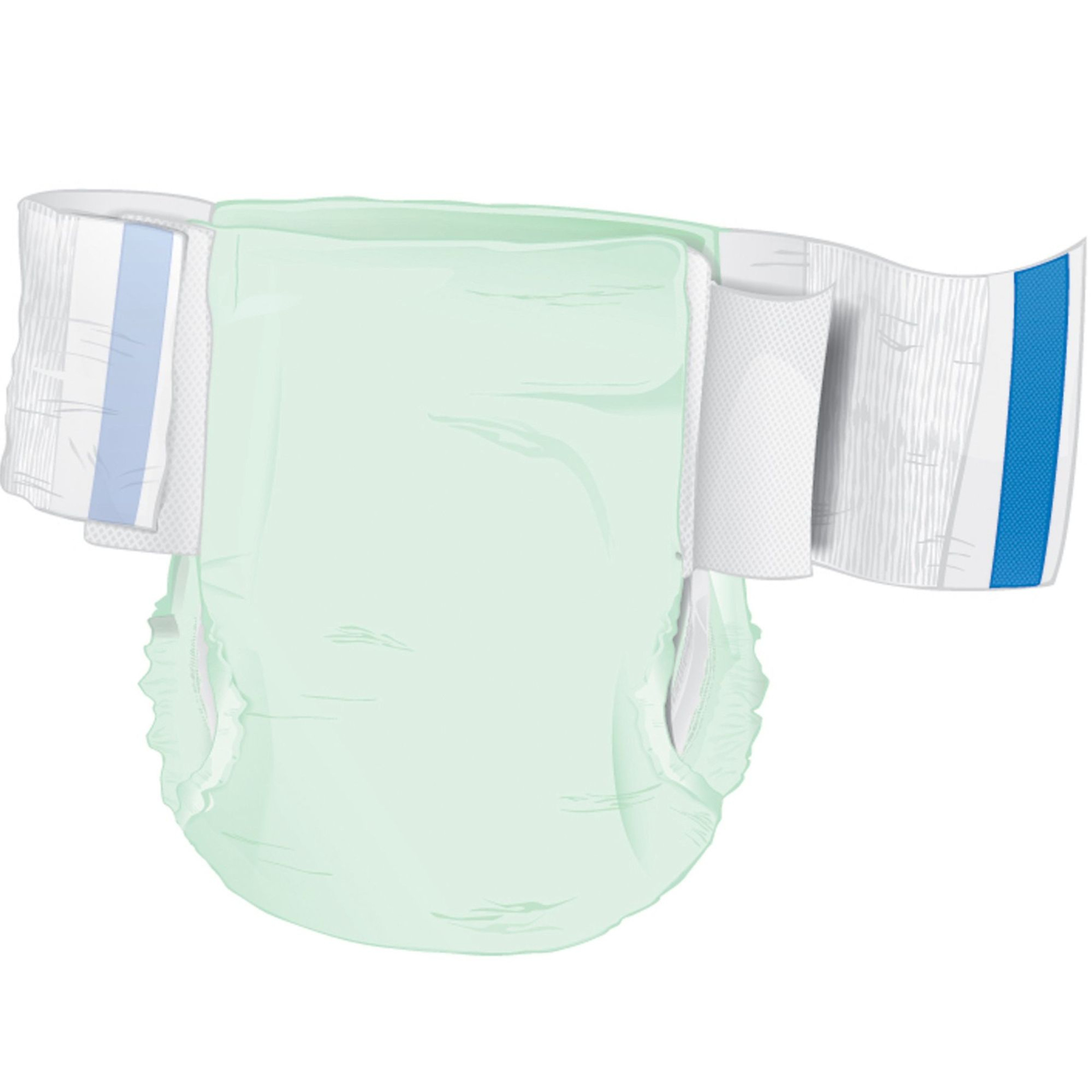 McKesson Bariatric Ultra Plus Stretch Brief Adult Diapers with Tabs, Heavy Absorbency, BRSTRBAR, Light Green - 2XL/3XL (58-77") - Bag of 20