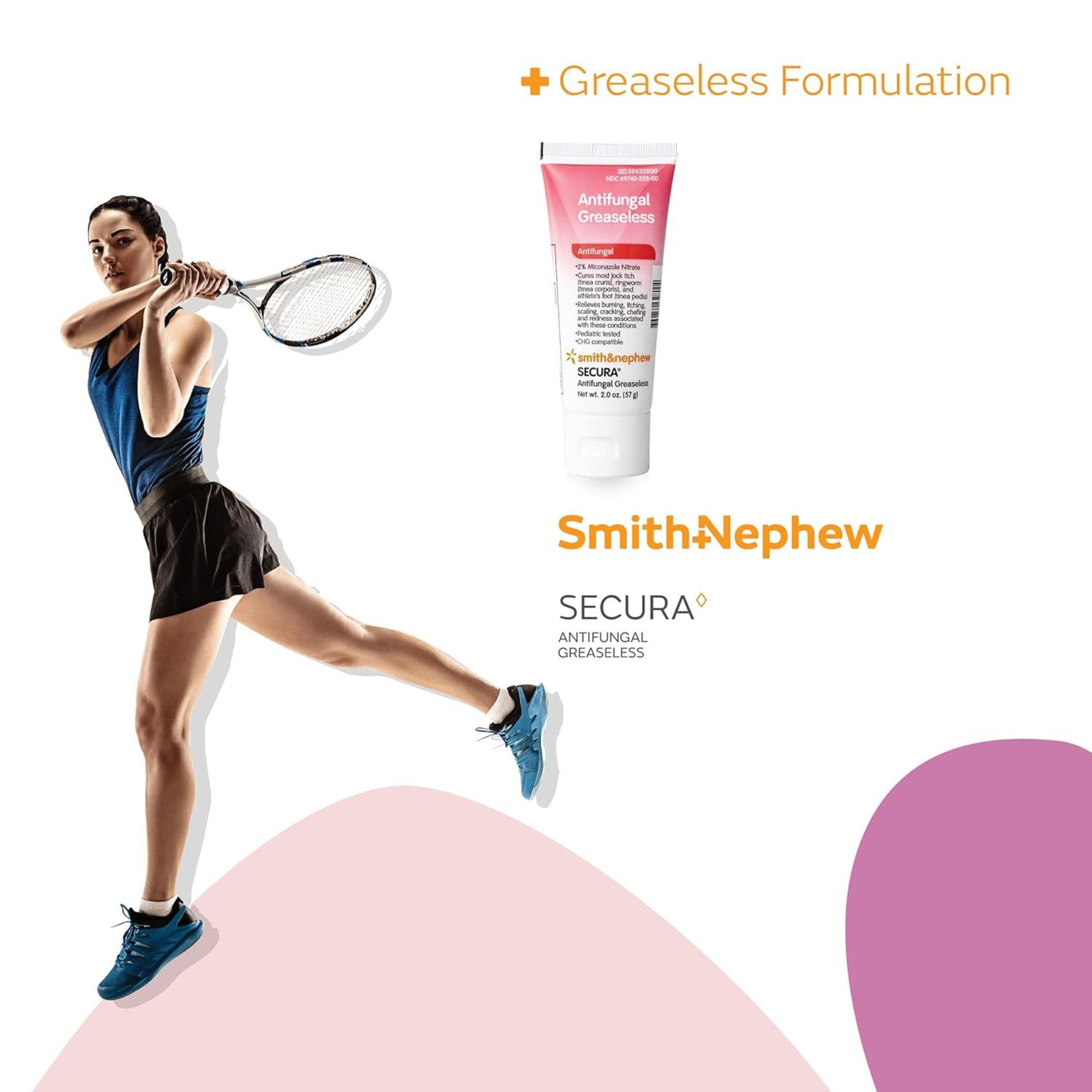 Secura Antifungal Greaseless Cream, 59432800, 2 oz. - 1 Each