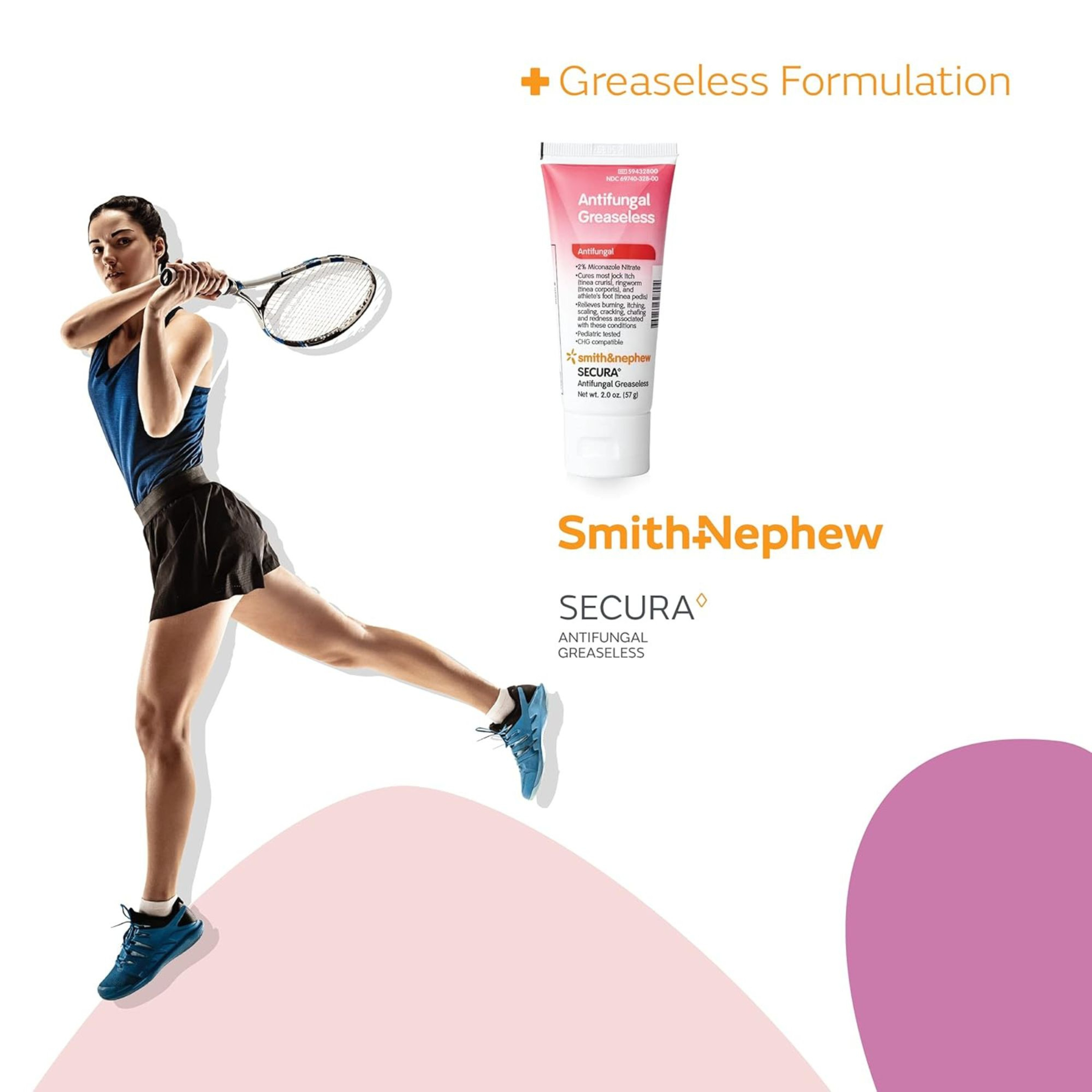 Secura Antifungal Greaseless Cream, 59432800, 2 oz. - 1 Each
