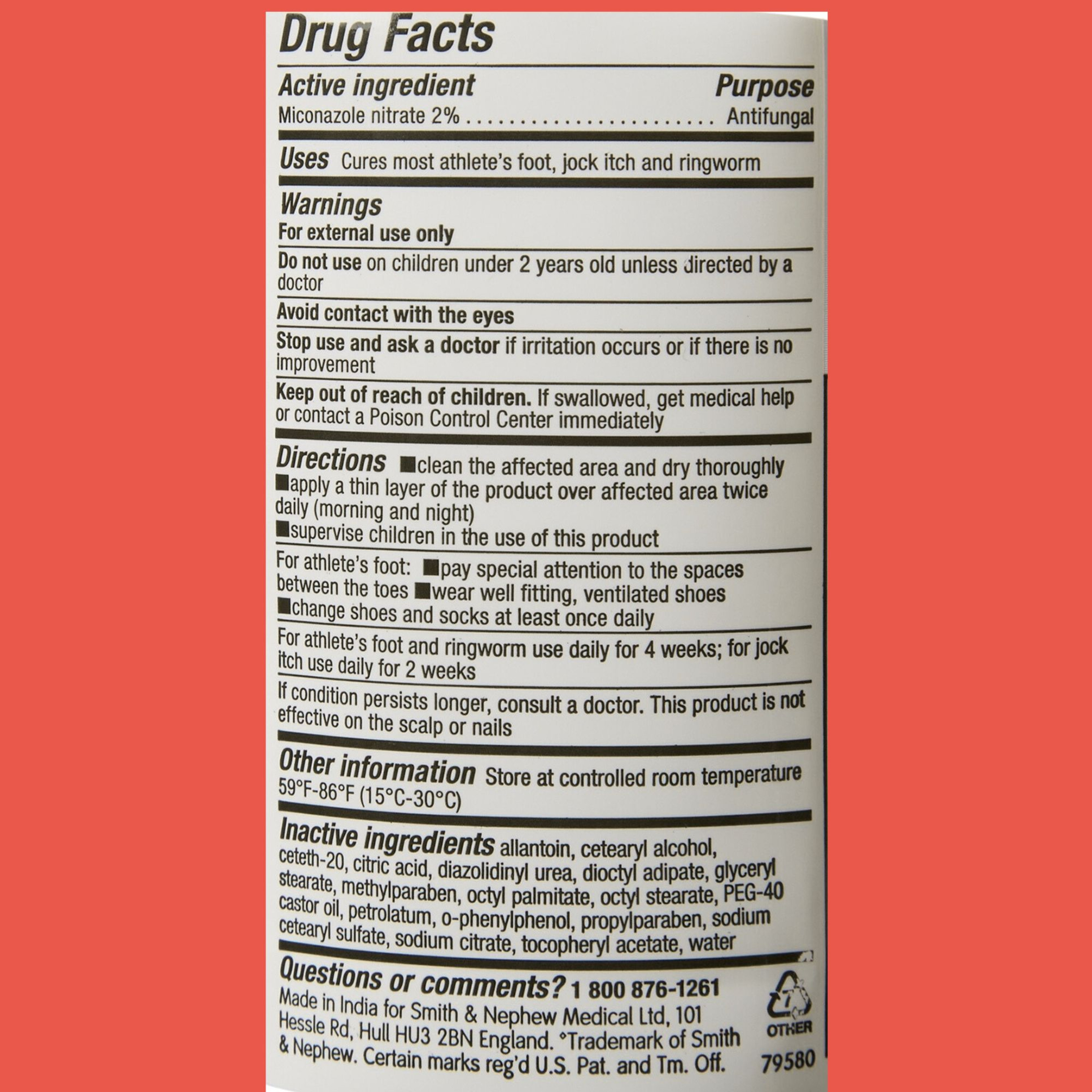 Secura Antifungal Greaseless Cream, 59432800, 2 oz. - 1 Each