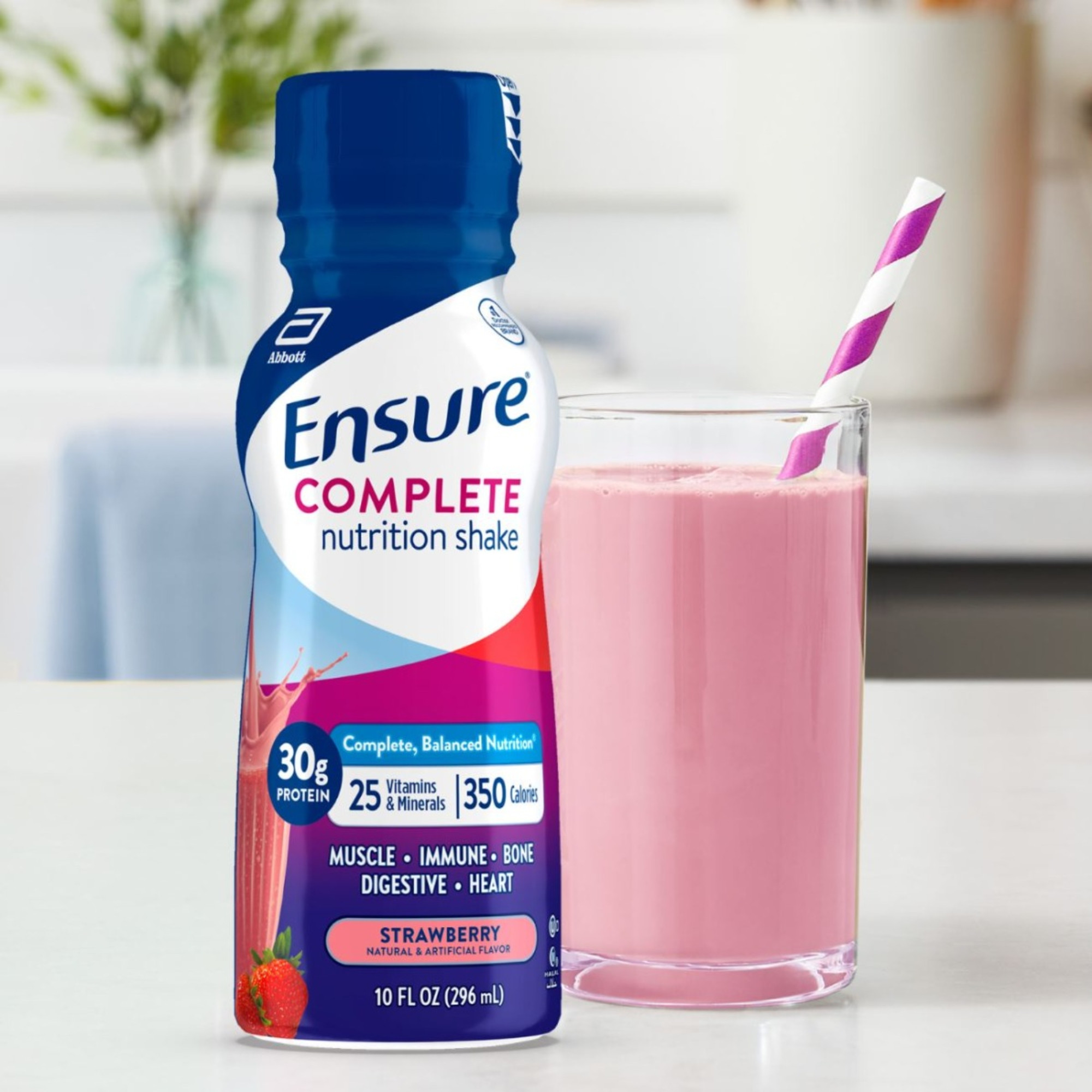 Ensure Complete Nutrition Shake, 10 oz., Strawberry