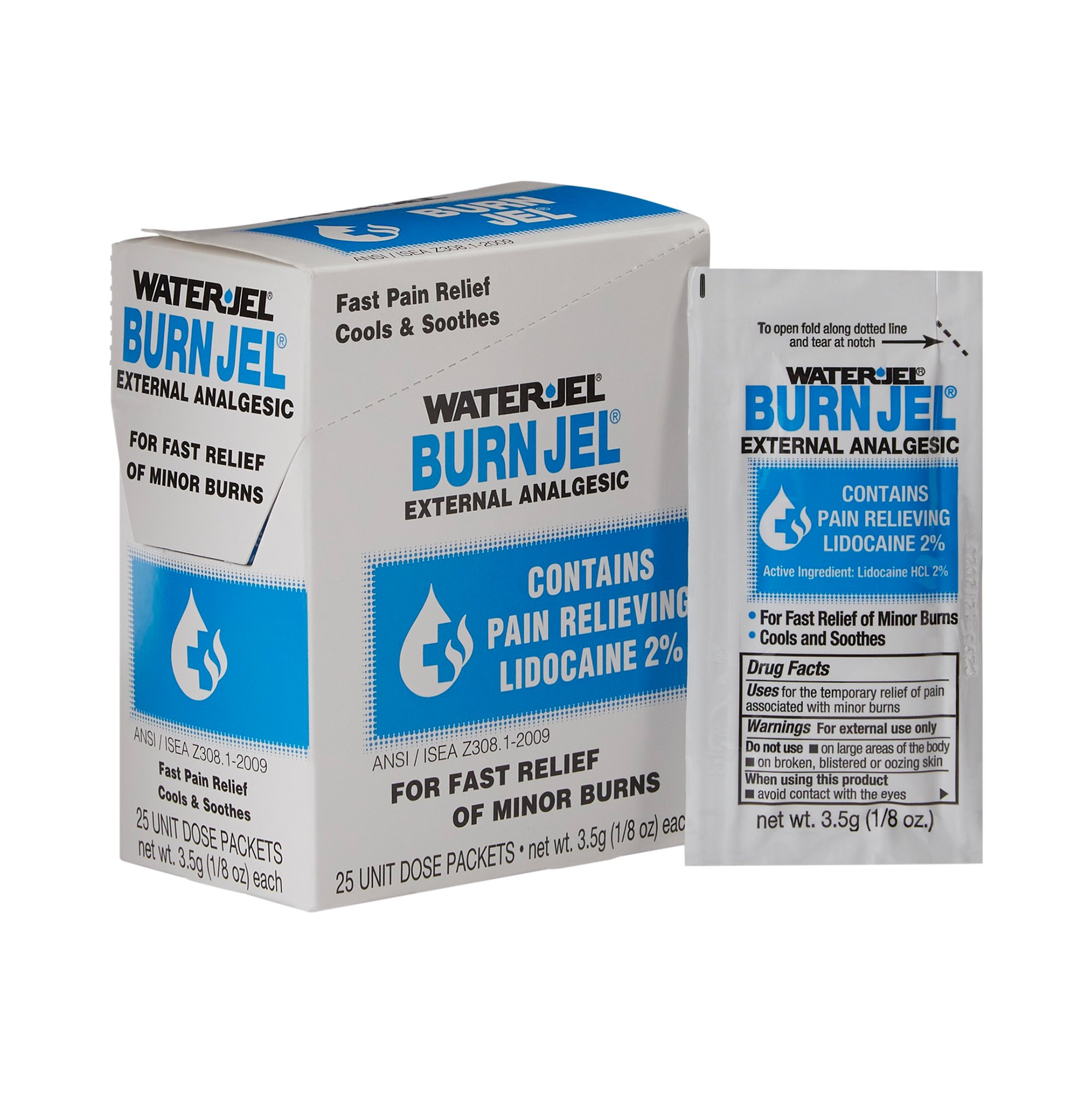 Water-Jel Burn Jel External Analgesic Gel, 600U-1.00.000, Box of 25