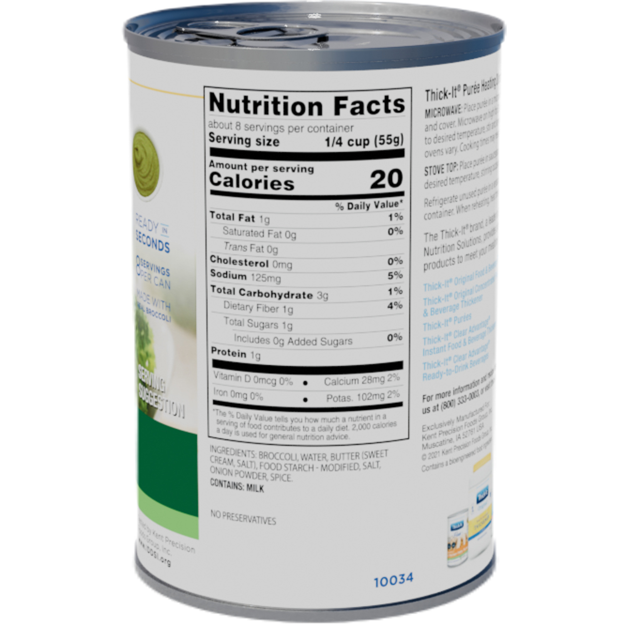 Thick-It Seasoned Broccoli Puree, Can