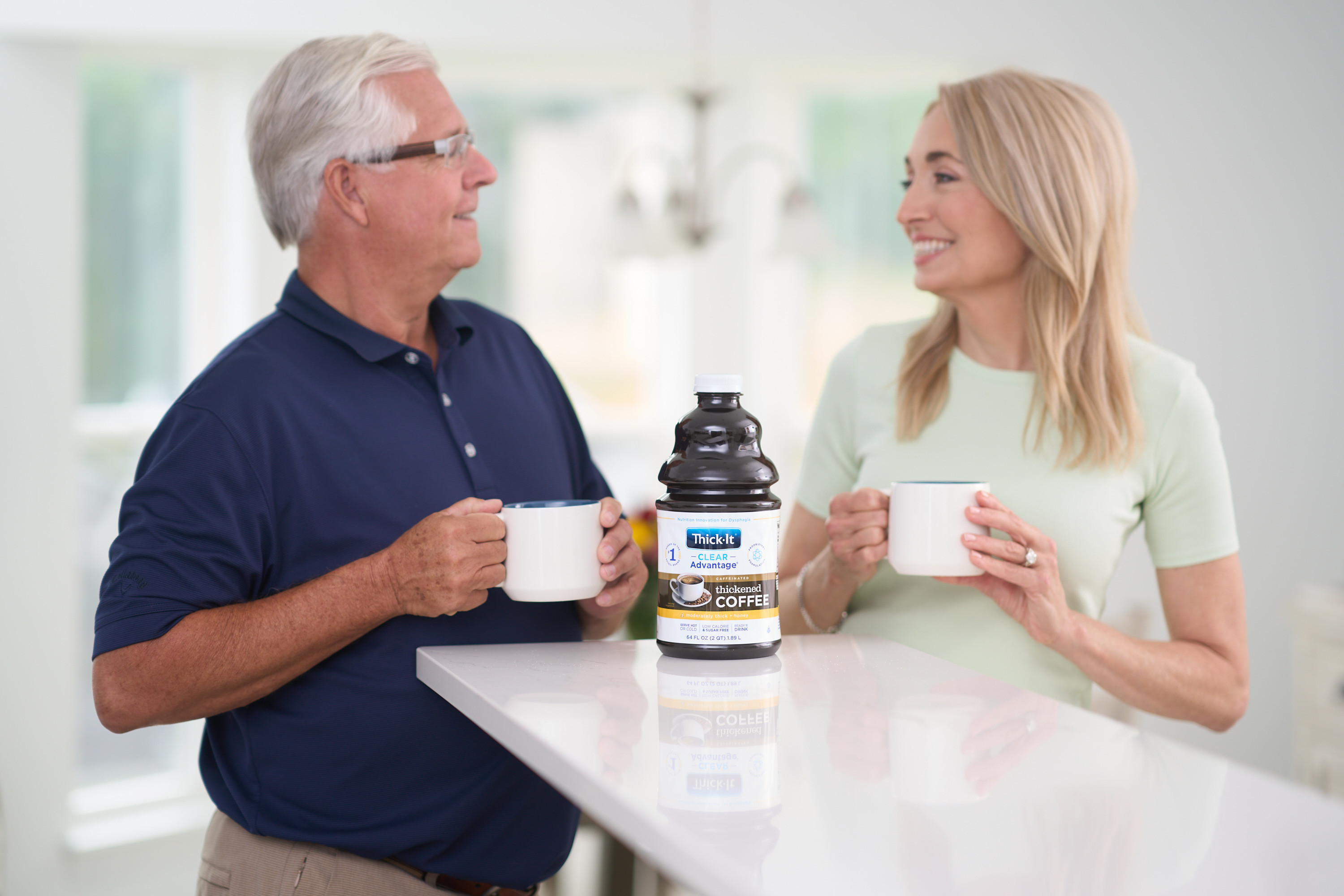 Thick-It Clear Advantage Caffeinated Thickened Coffee, Mildly Thick, Nectar Consistency, B467-L9044, Case of 24