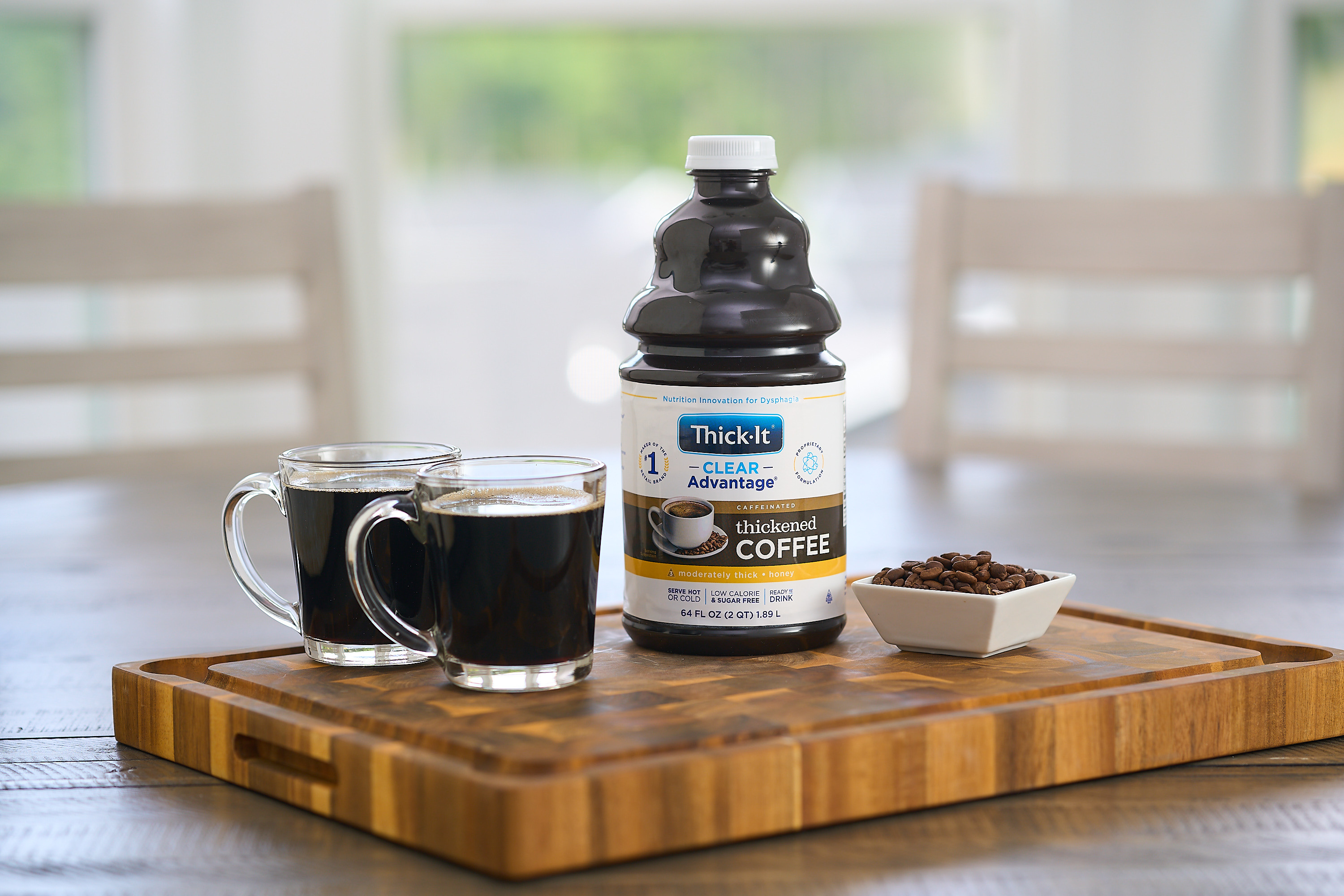 Thick-It Clear Advantage Caffeinated Thickened Coffee, Mildly Thick, Nectar Consistency, B467-L9044, Case of 24