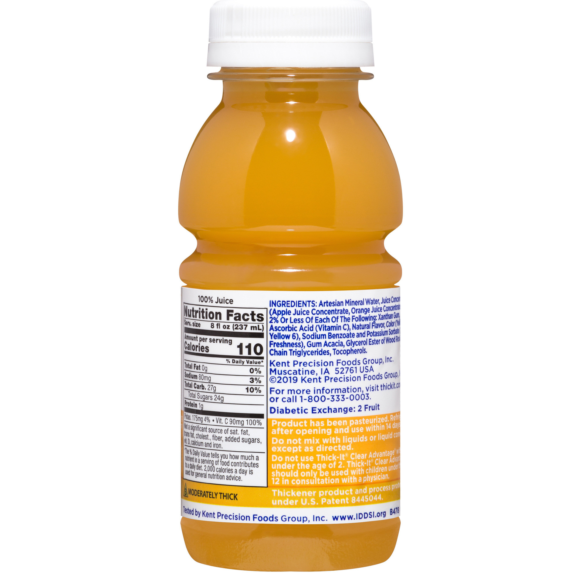 Thick-It Clear Advantage Thickened Orange Juice Blend, Moderately Thick, Honey Consistency