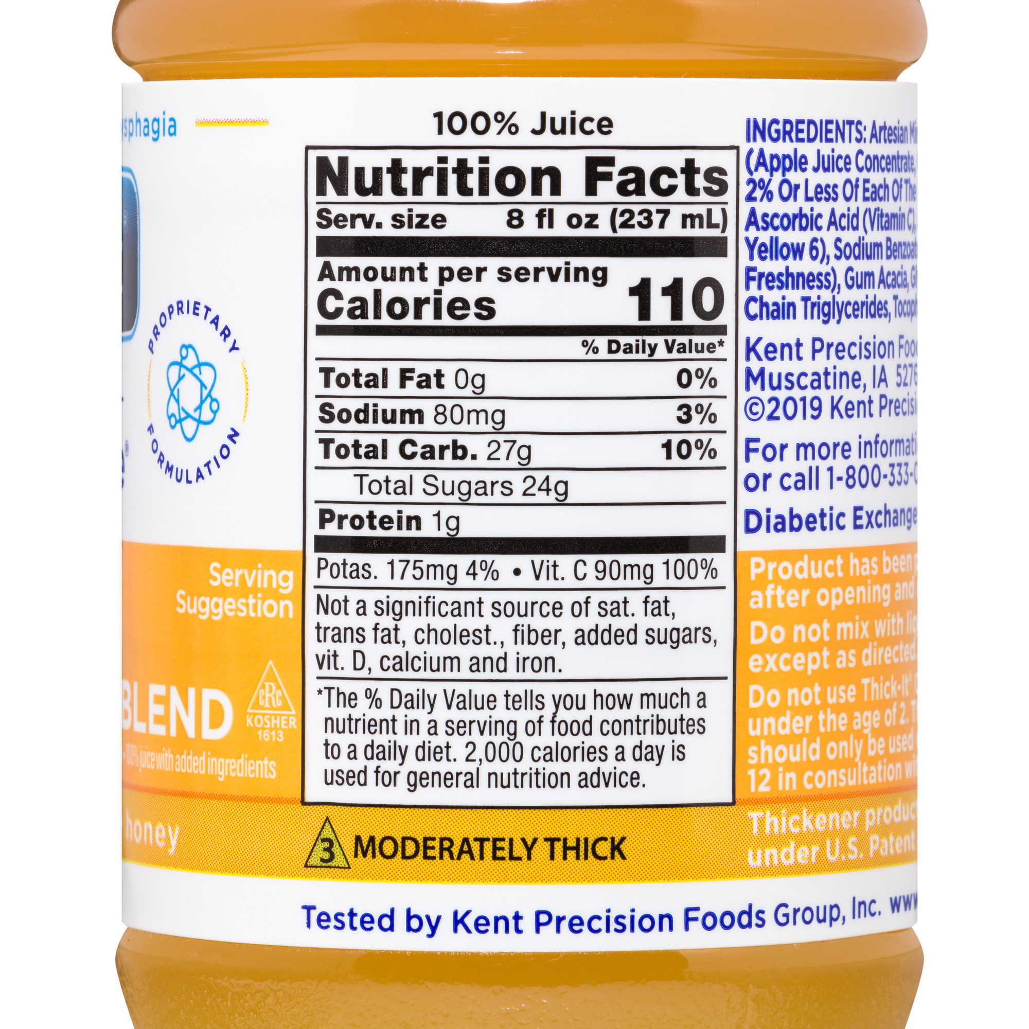 Thick-It Clear Advantage Thickened Orange Juice Blend, Moderately Thick, Honey Consistency