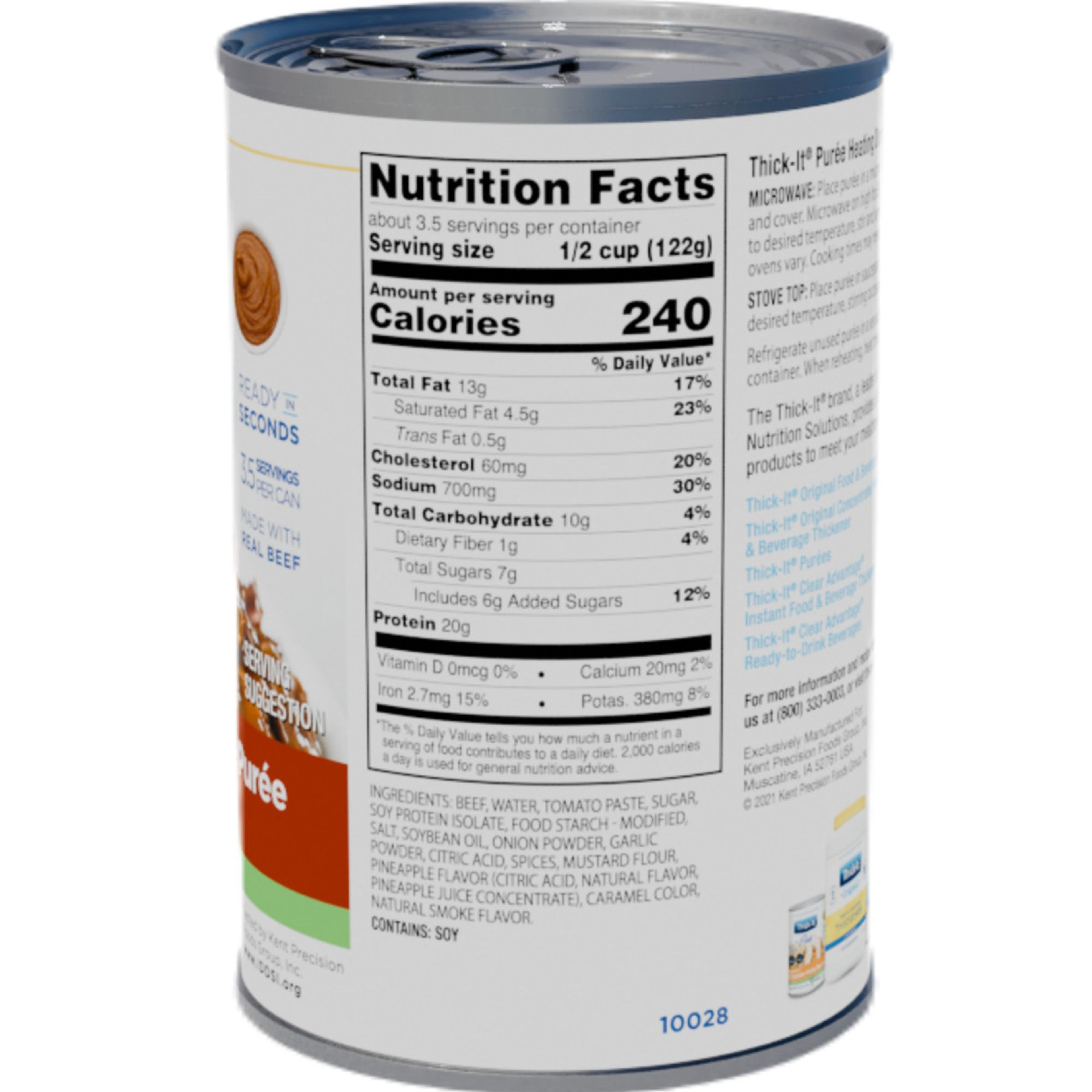 Thick-It Beef in Barbeque Sauce Puree, Can