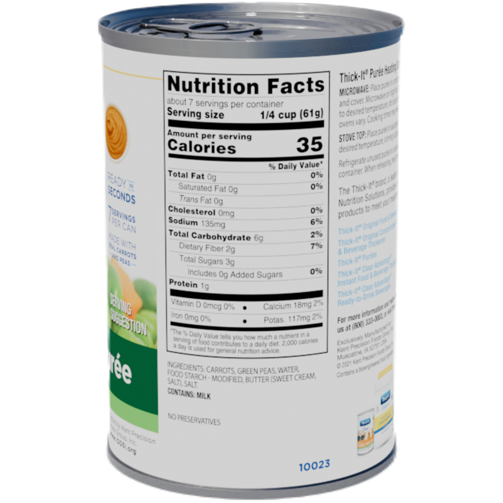 Thick-It Carrot and Pea Puree, Can