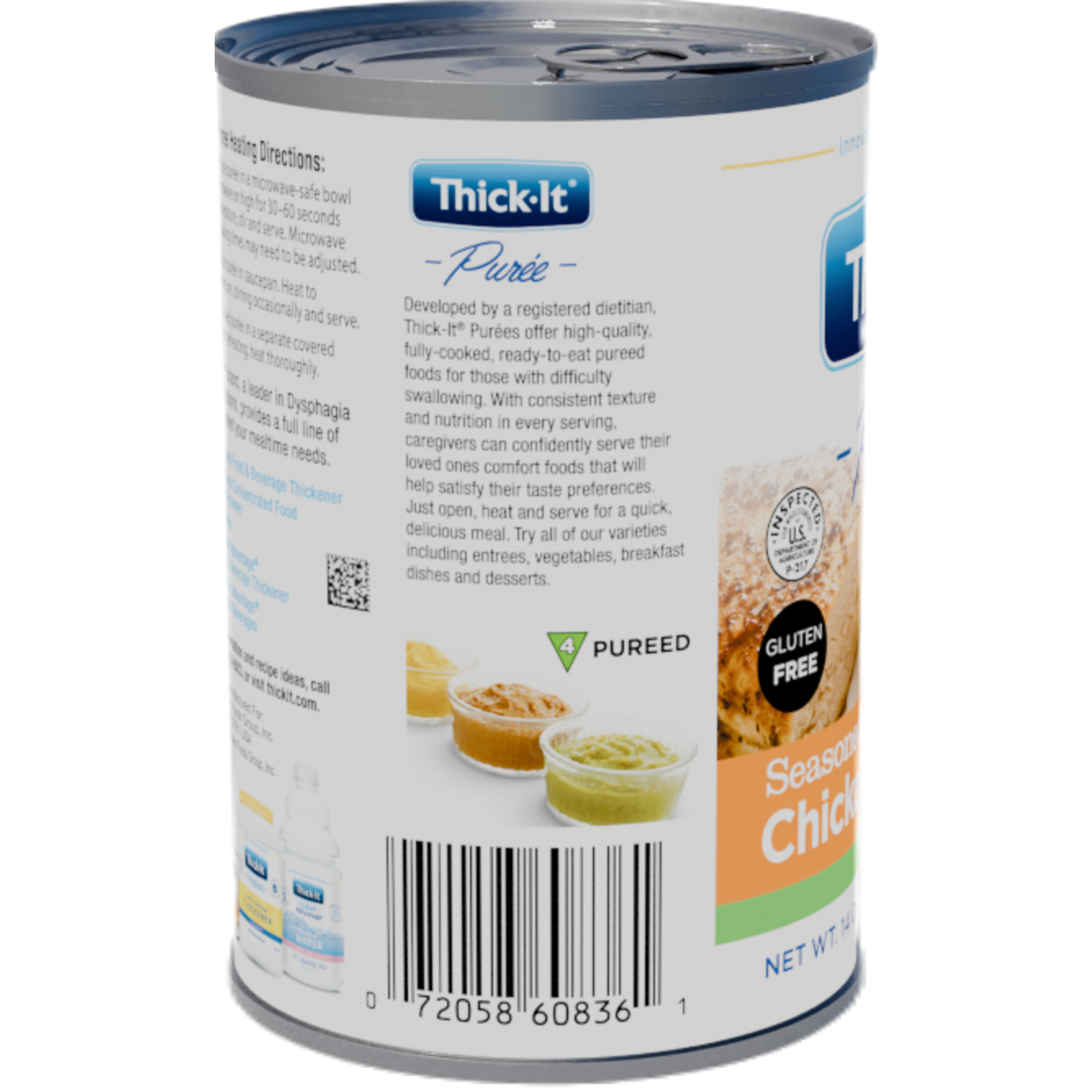 Thick-It Seasoned Chicken Patty Puree, Can