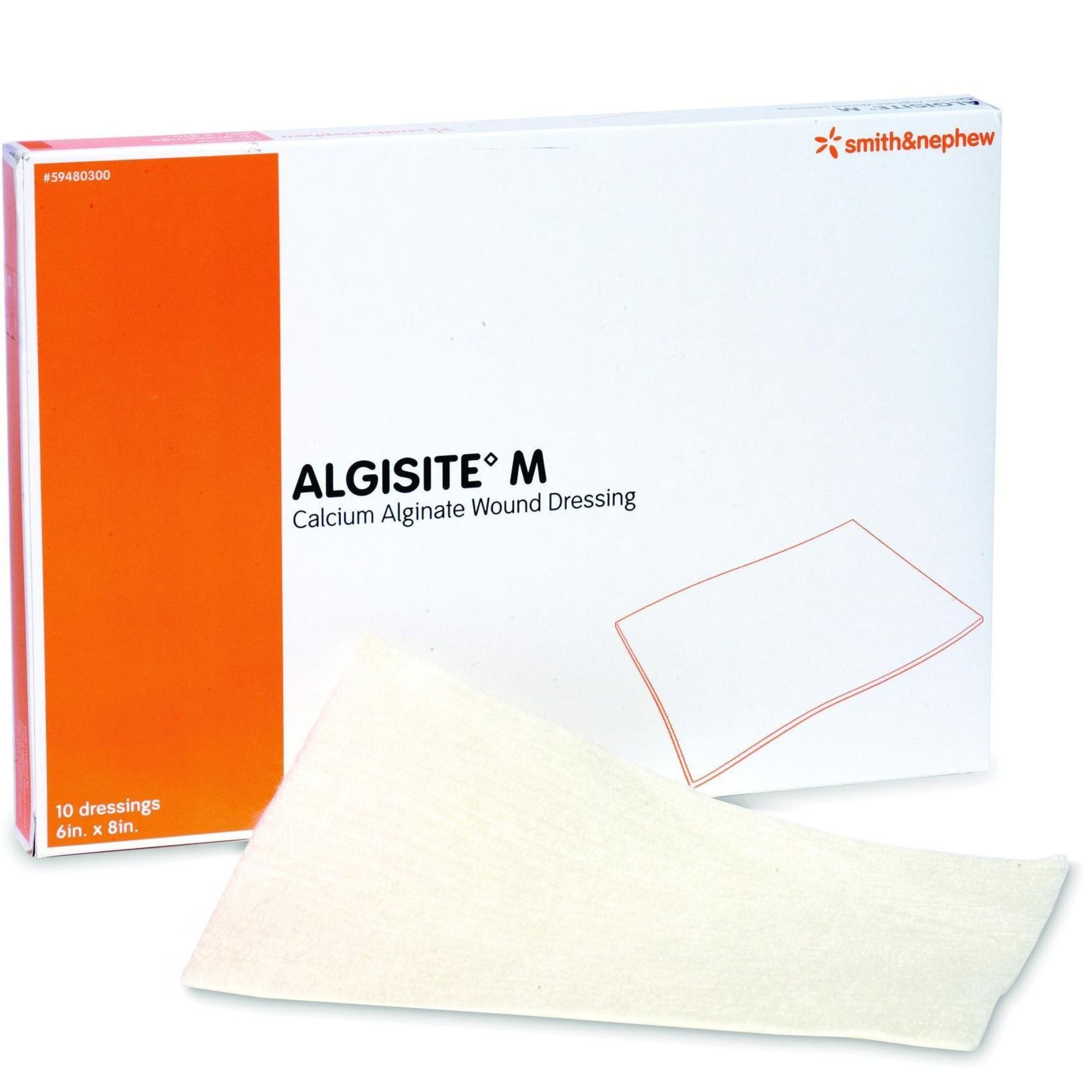 AlgiSite M Calcium Alginate Wound Dressing, 6 X 8" , 59480300, Box of 10