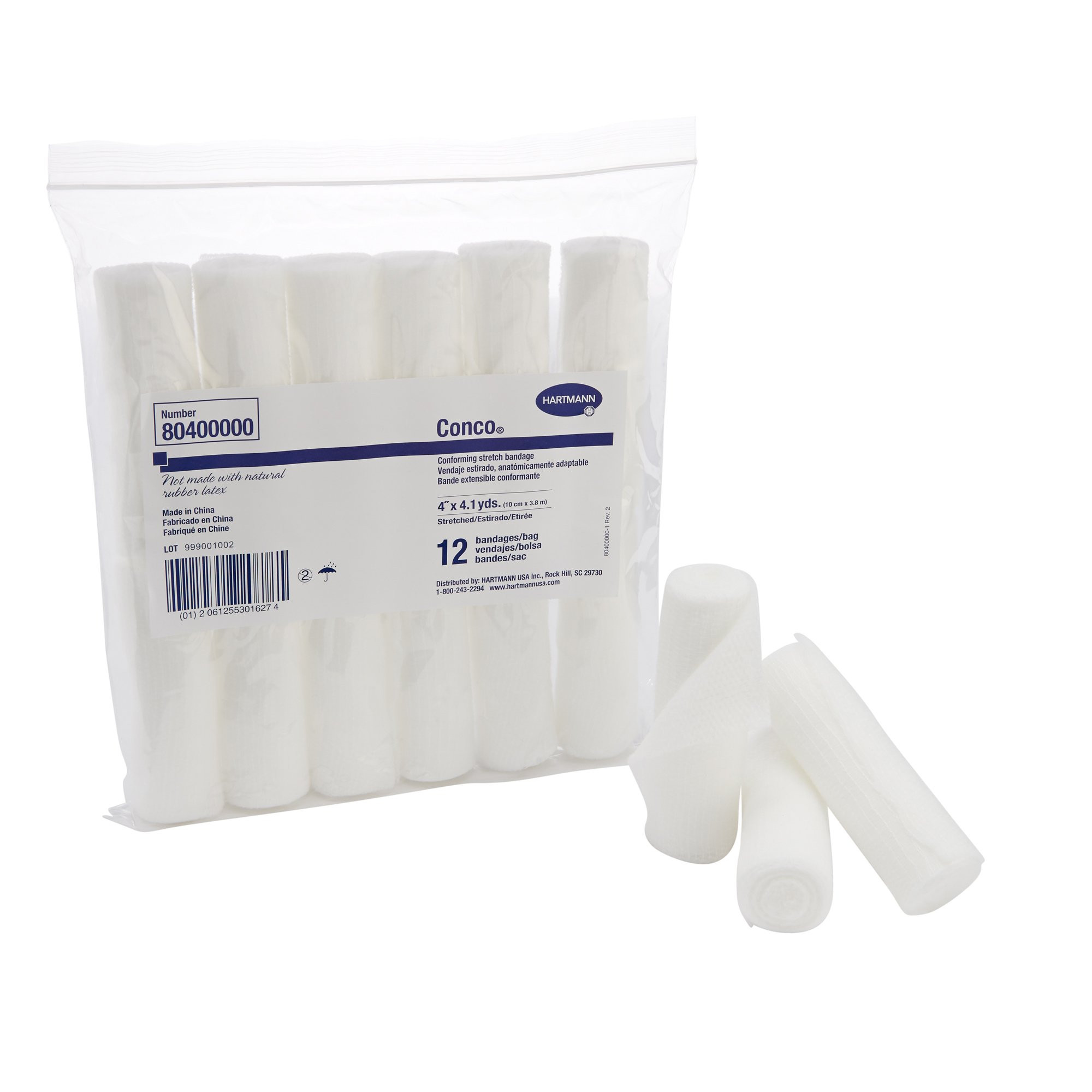 Conco Conforming Stretch Bandage, 4" X 4.1 yd, 80400000, Box of 12