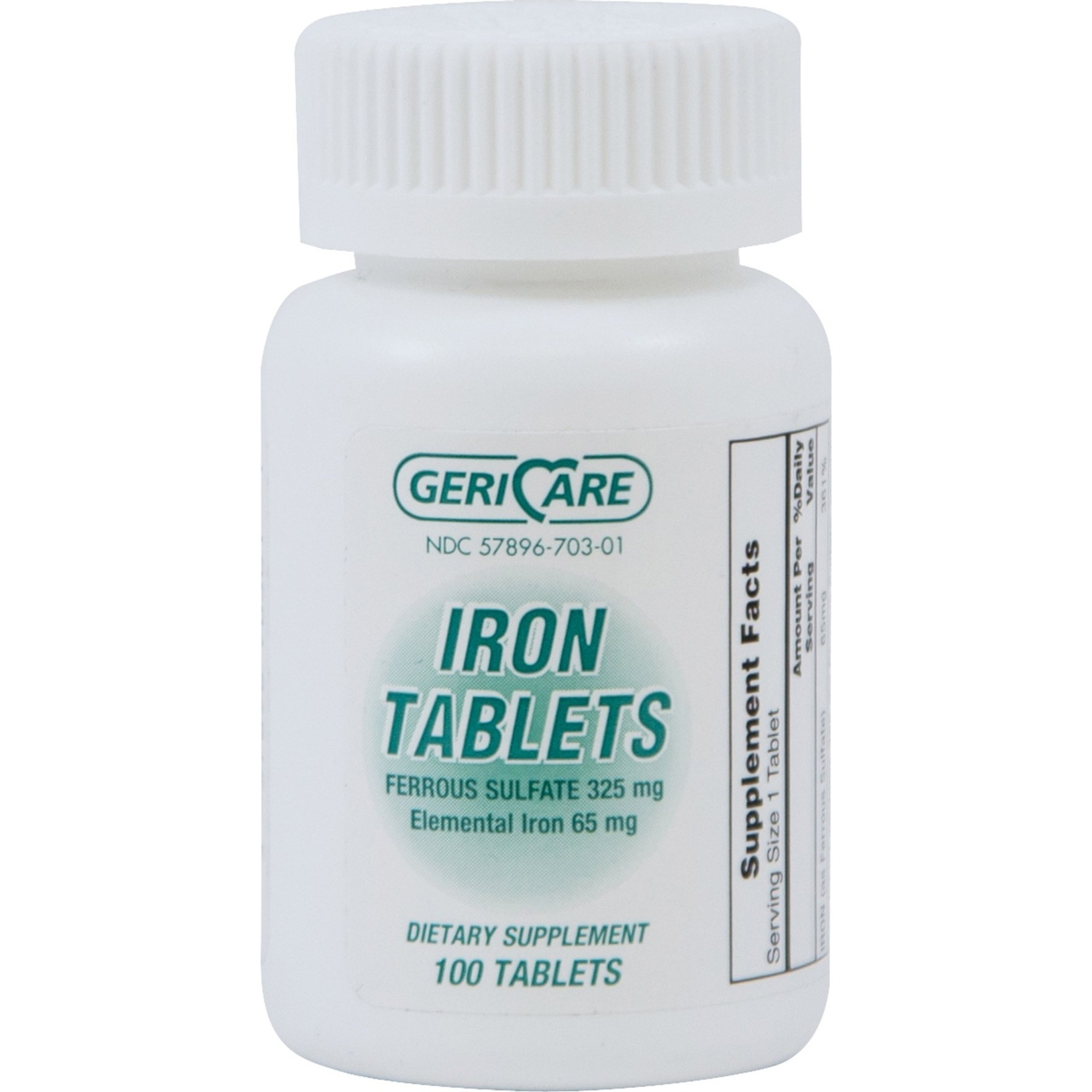 Geri-Care Iron Tablets, 325 mg, 100 Tablets