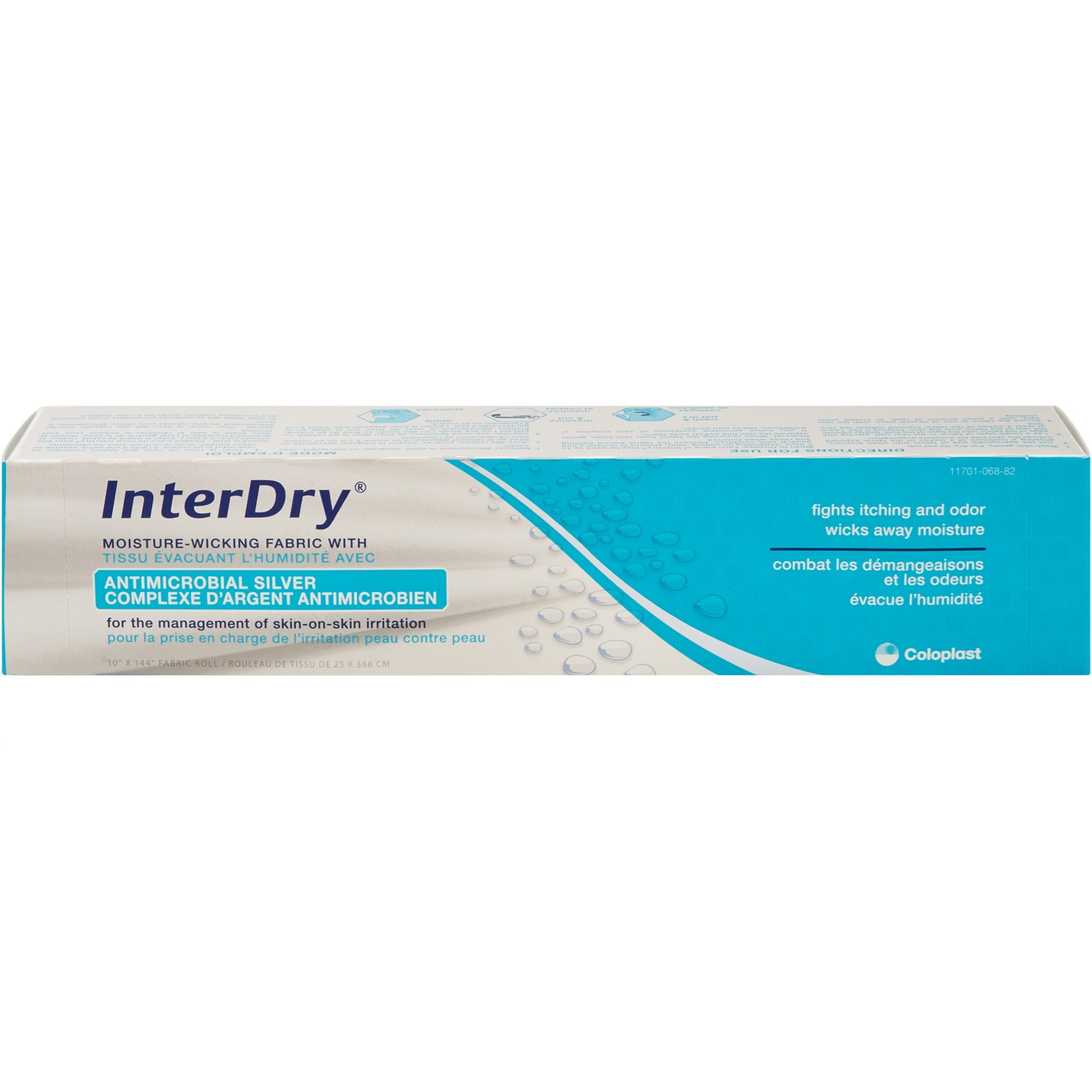 Coloplast InterDry Moisture-Wicking Fabric with Antimicrobial Silver, 10 X 144"
