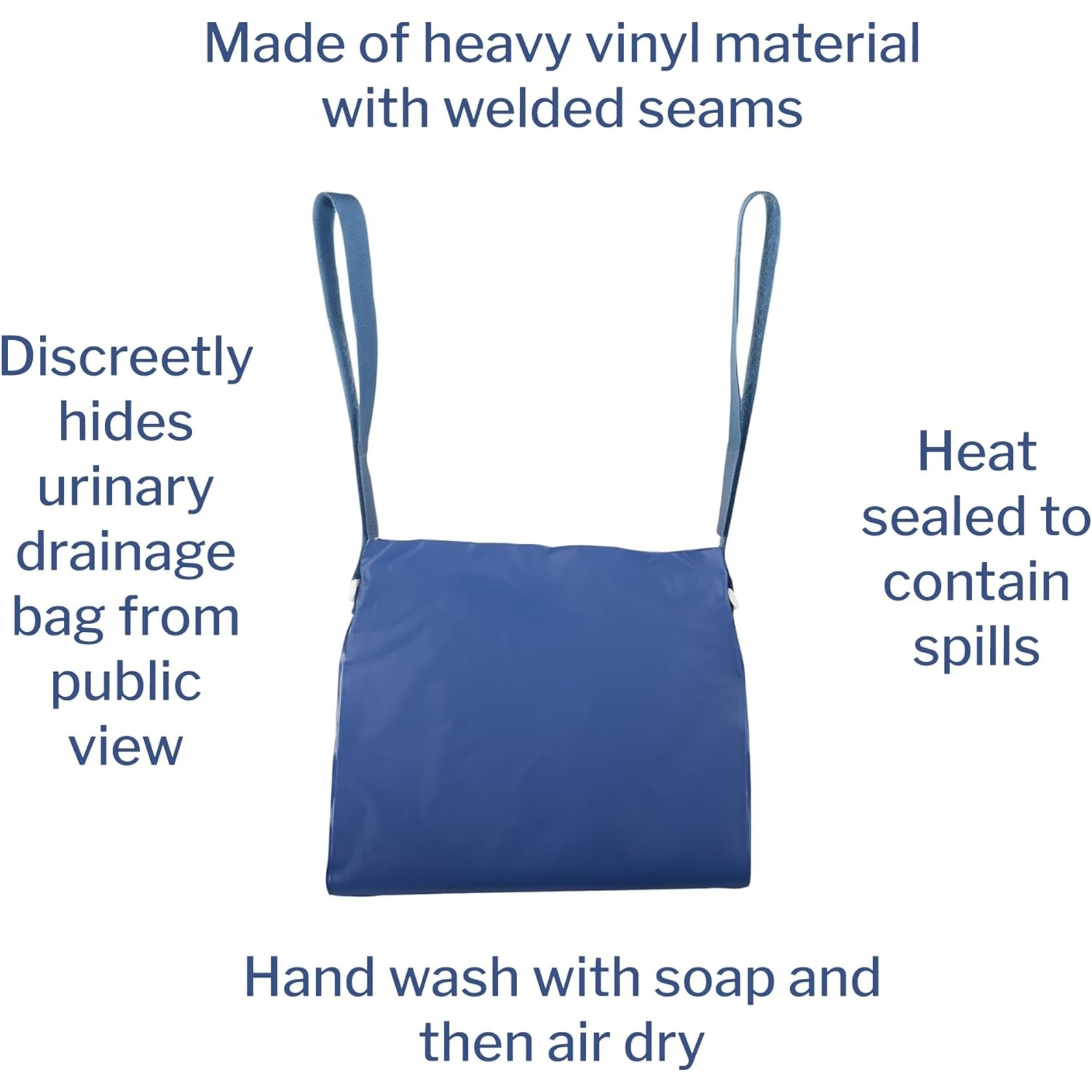 McKesson Urinary Bag Drainage Holder, Adjustable Straps, Navy Blue