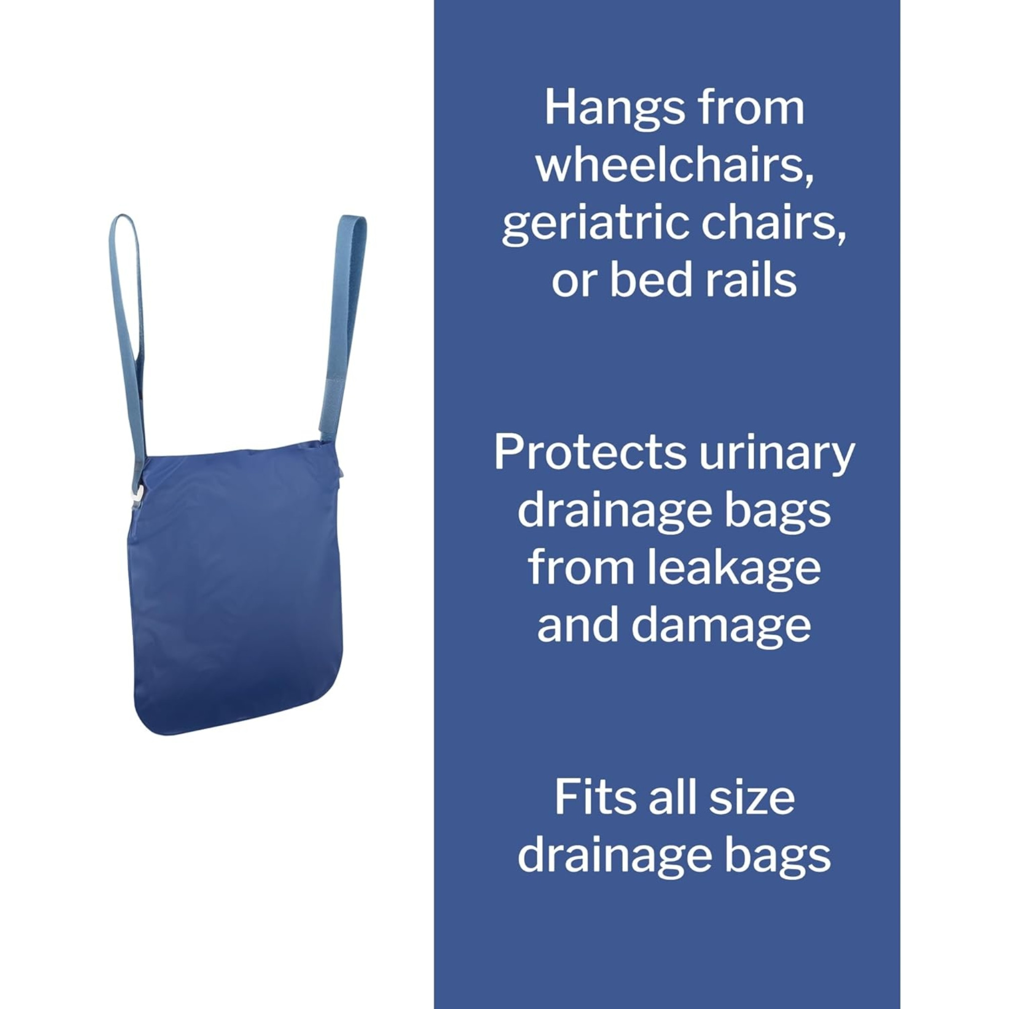 McKesson Urinary Bag Drainage Holder, Adjustable Straps, Navy Blue
