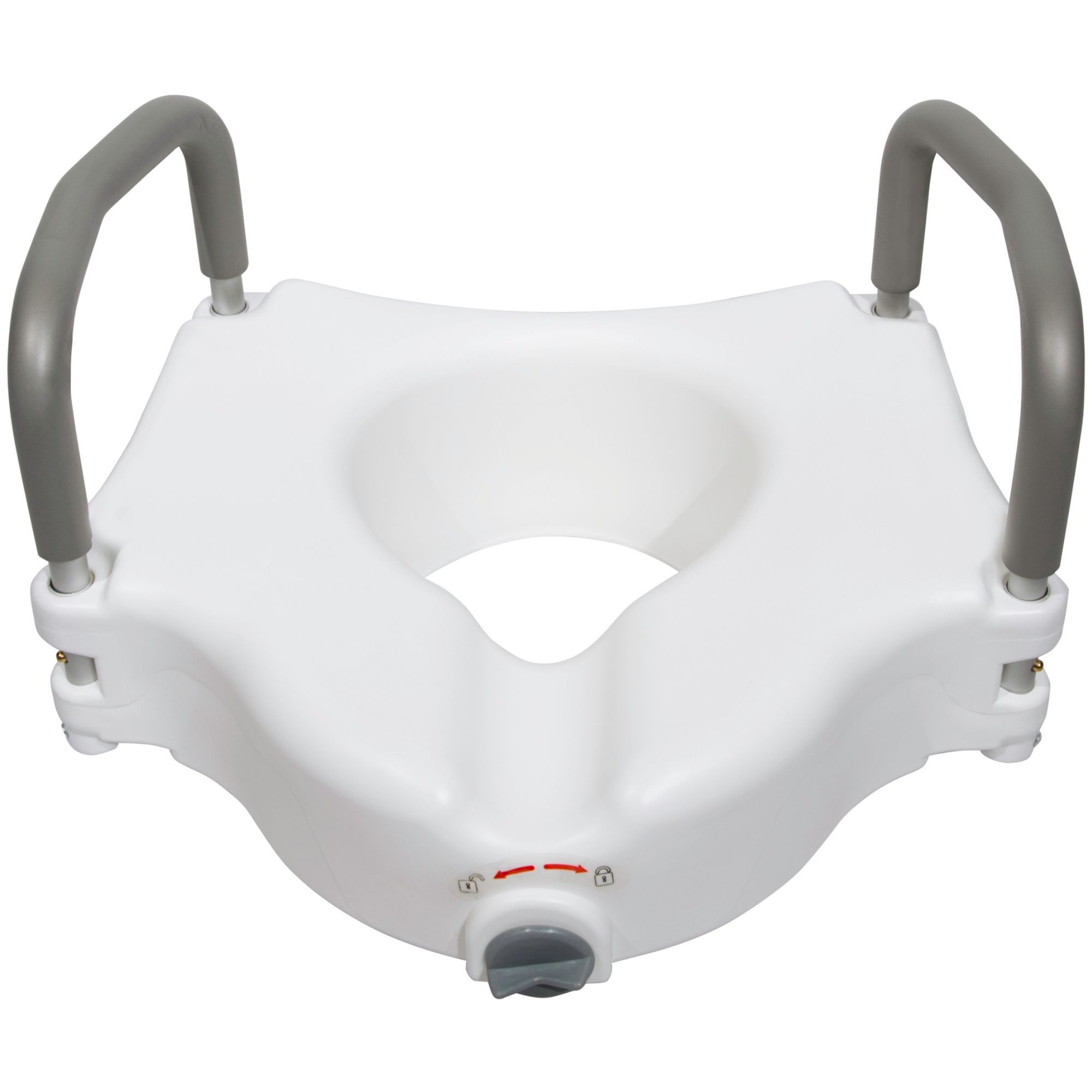 McKesson Raised Toilet Seat, Removable Padded Arms, Plastic Frame, 5" Height