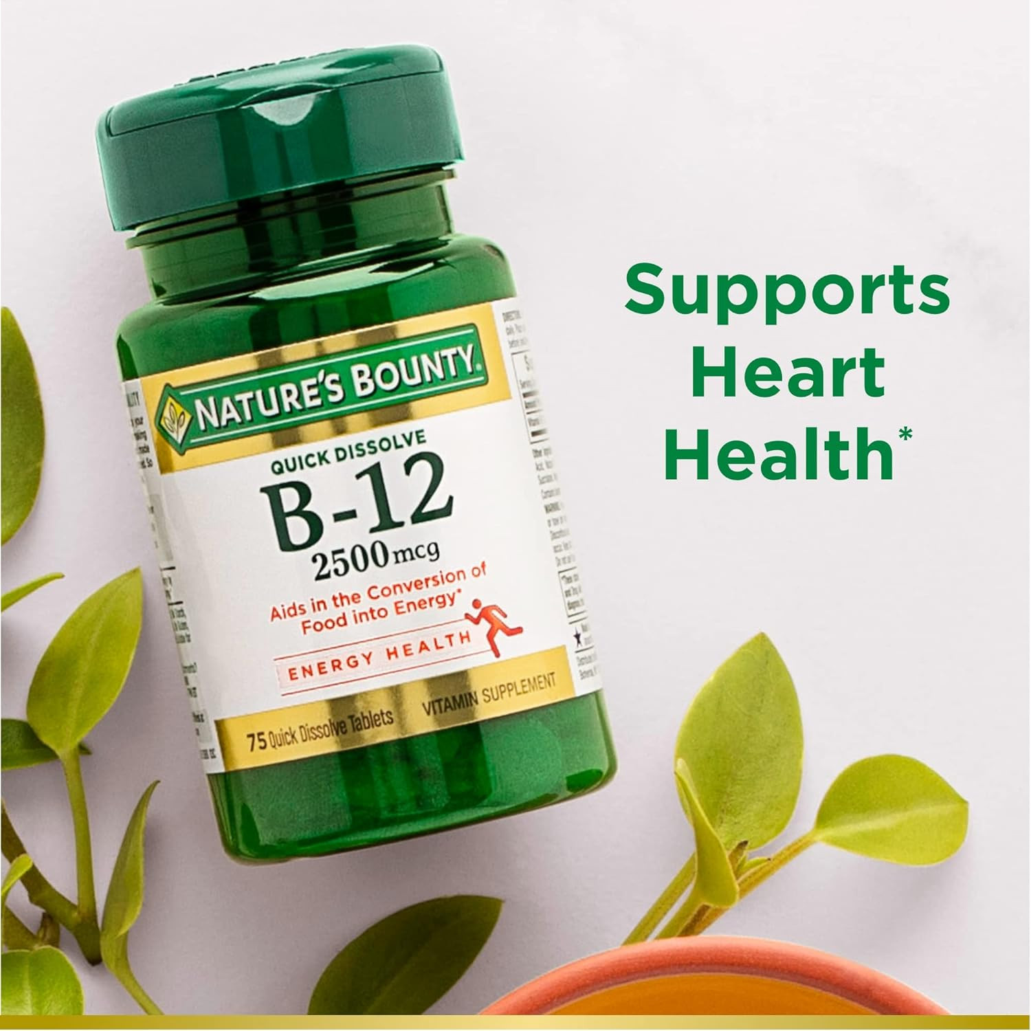 Nature's Bounty Quick Dissolve B-12, 2500 mcg, 75 Tablets