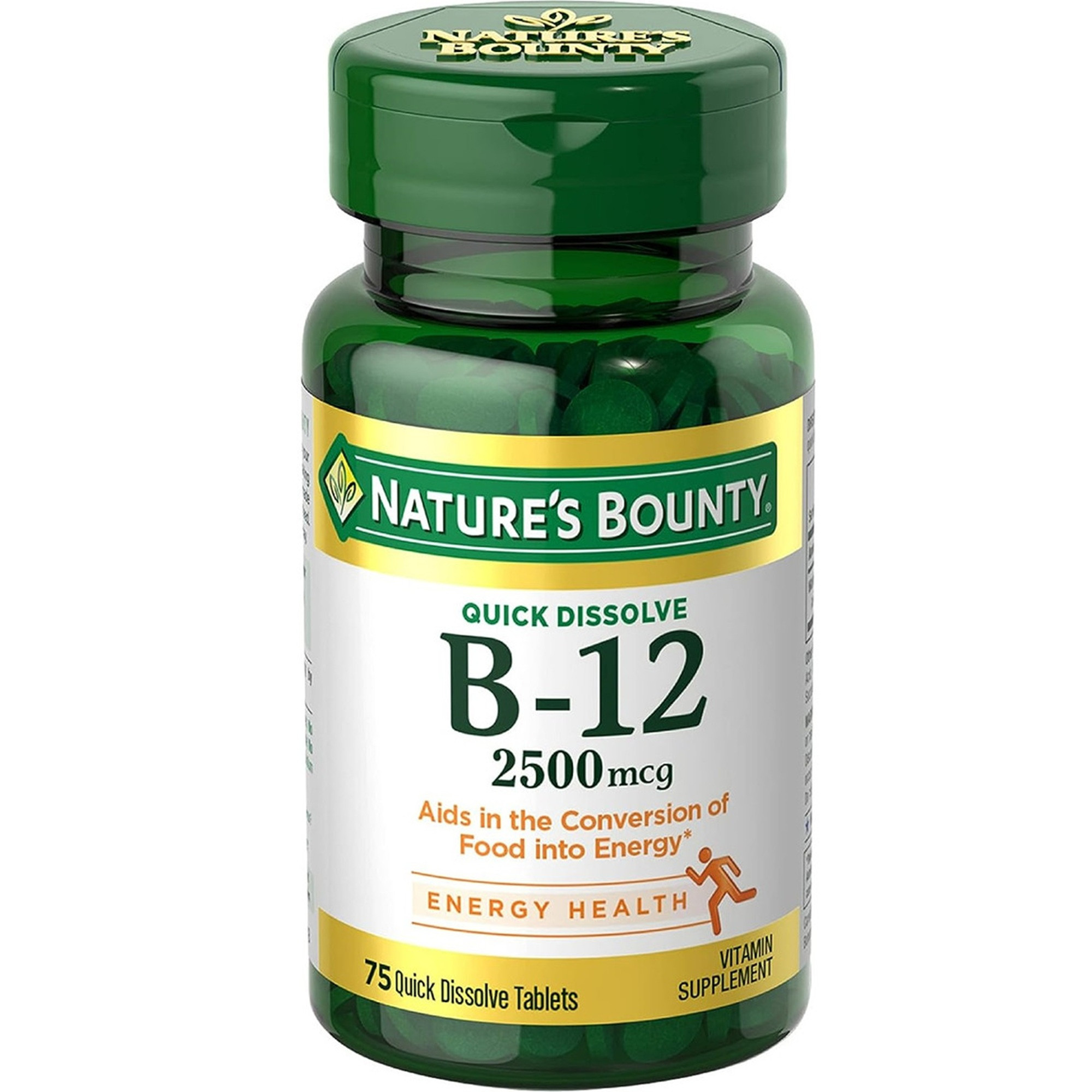 Nature's Bounty Quick Dissolve B-12, 2500 mcg, 75 Tablets
