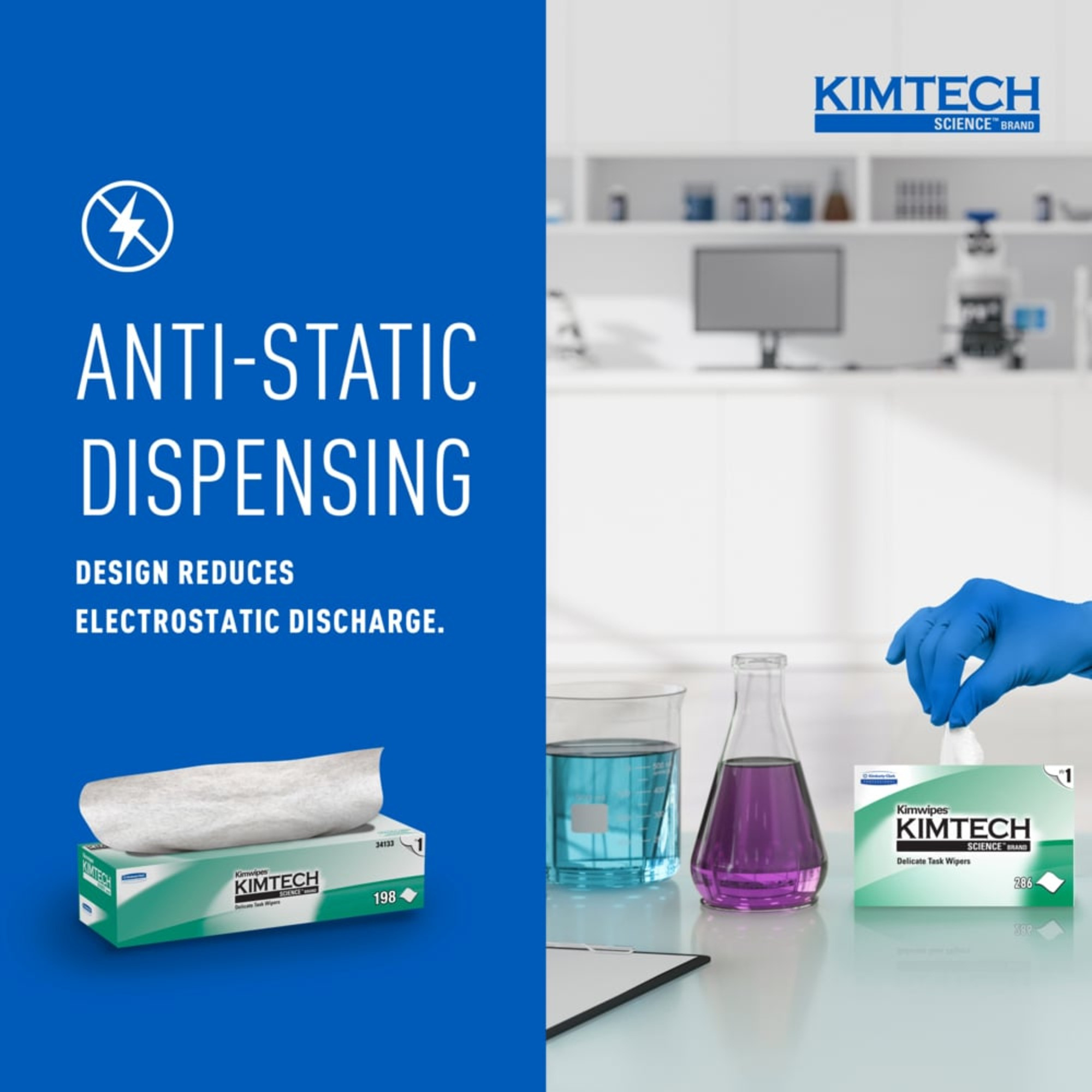 Kimtech Science Kimwipes Delicate Task Wipers, 34133, Box of 196