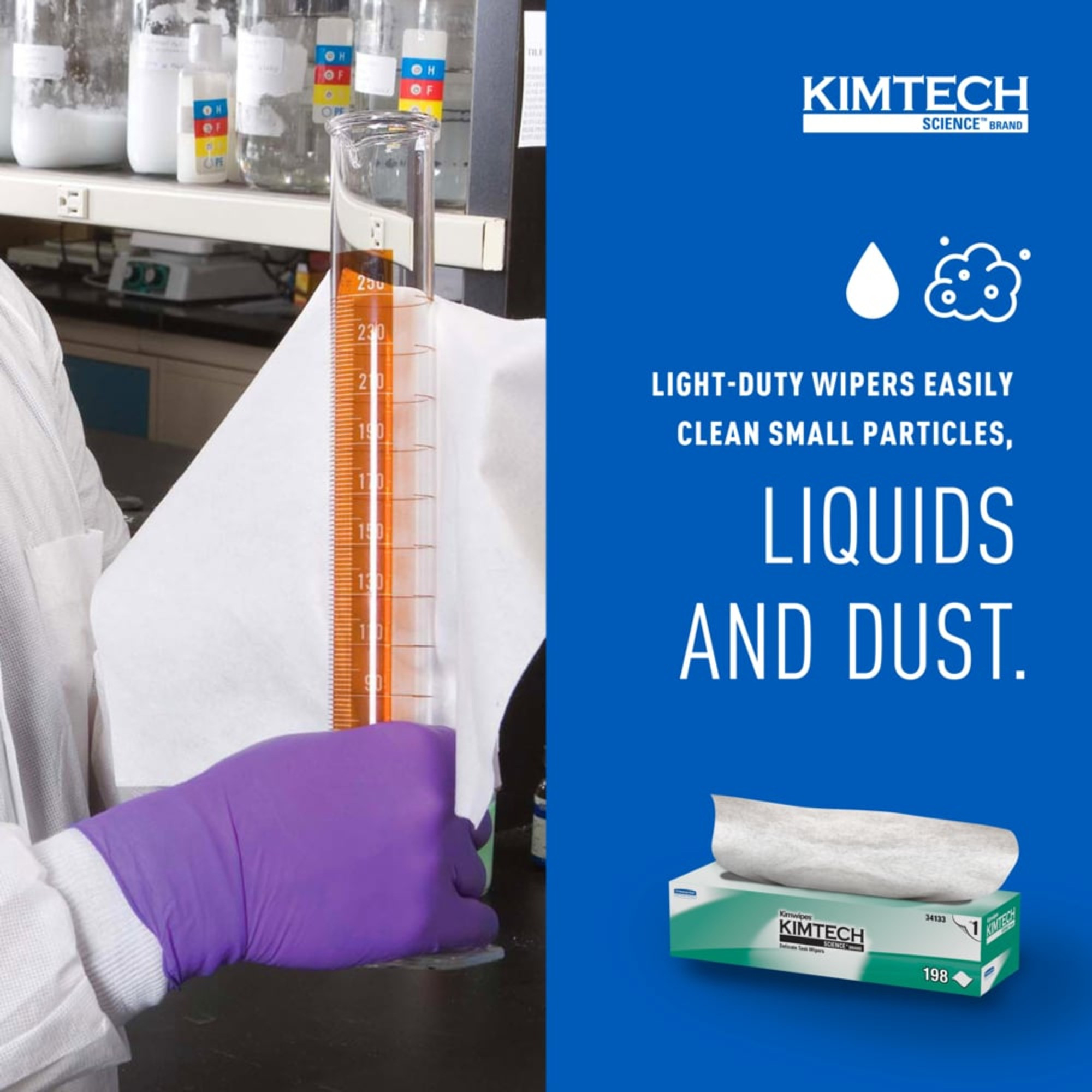 Kimtech Science Kimwipes Delicate Task Wipers, 34133, Box of 196