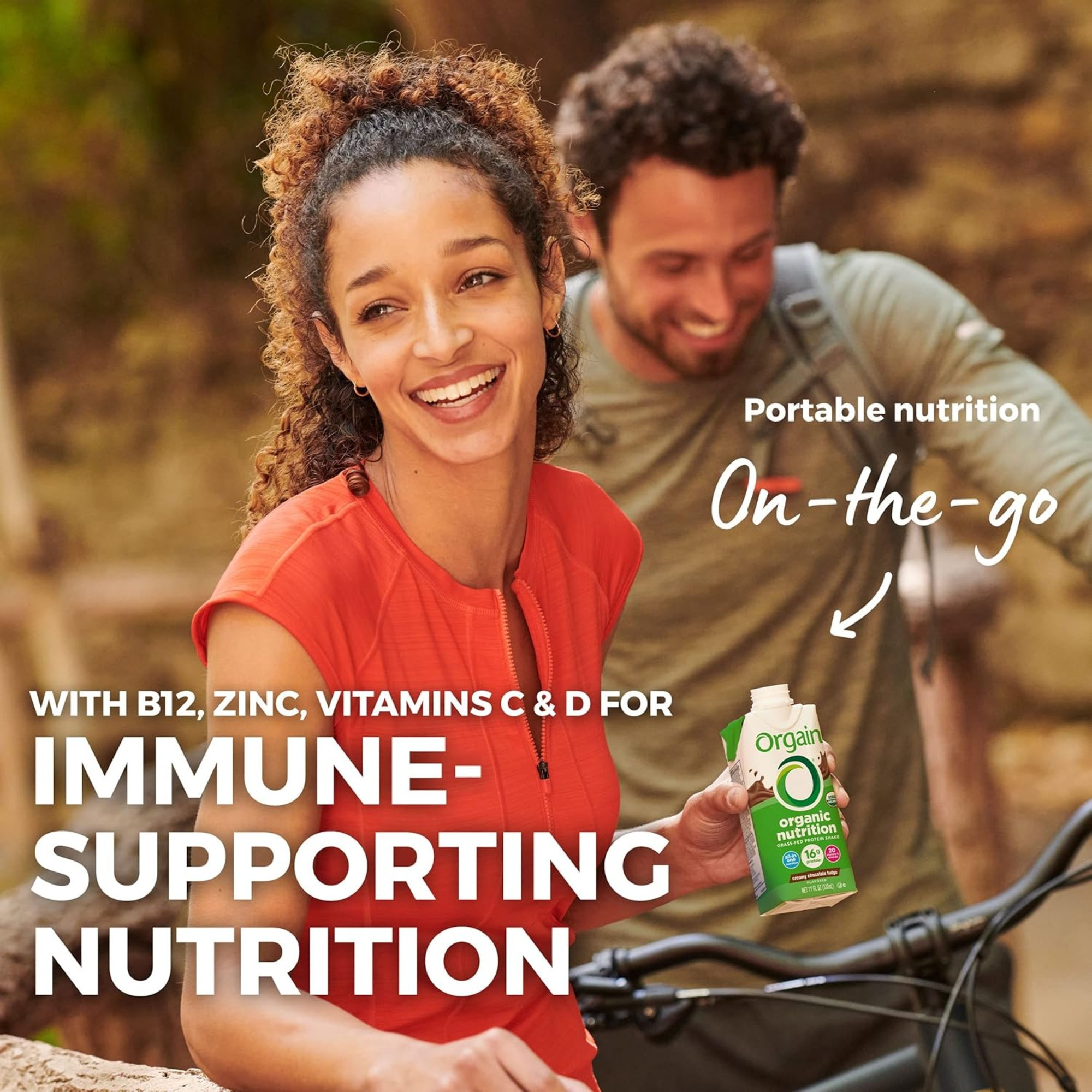 Orgain Organic Nutrition Grass-Fed Protein Shake, Chocolate Fudge