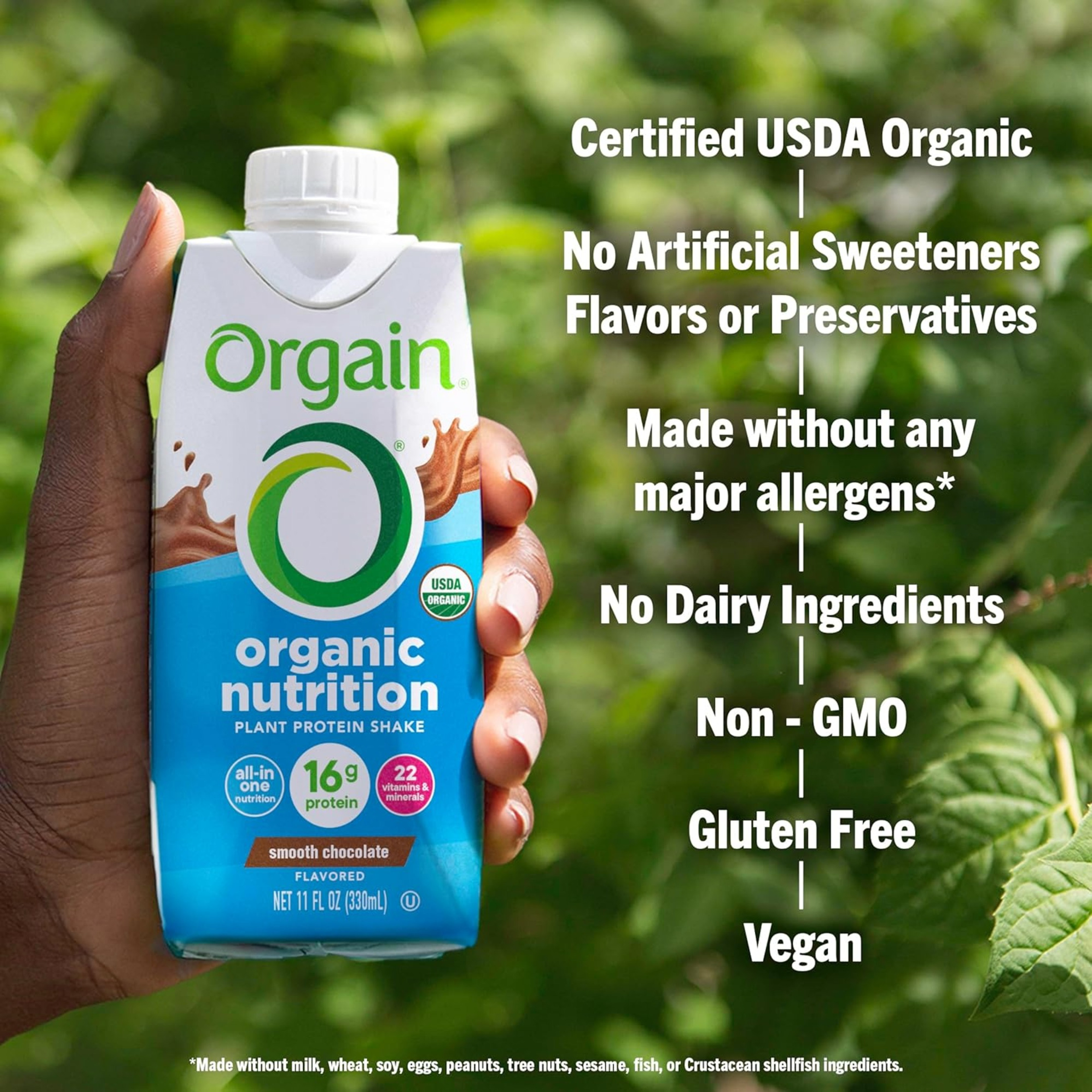 Orgain Organic Nutrition Plant Protein Shake, Smooth Chocolate