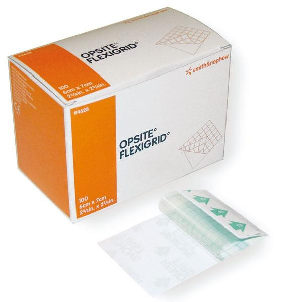 Smith & Nephew OpSite Flexigrid Transparent Film Dressing, 2-3/8 x 2.75", 66024628, Box of 100