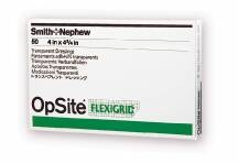 Smith & Nephew OpSite Flexigrid Transparent Film Dressing, 4 X 4.75", 66024630, Box of 50