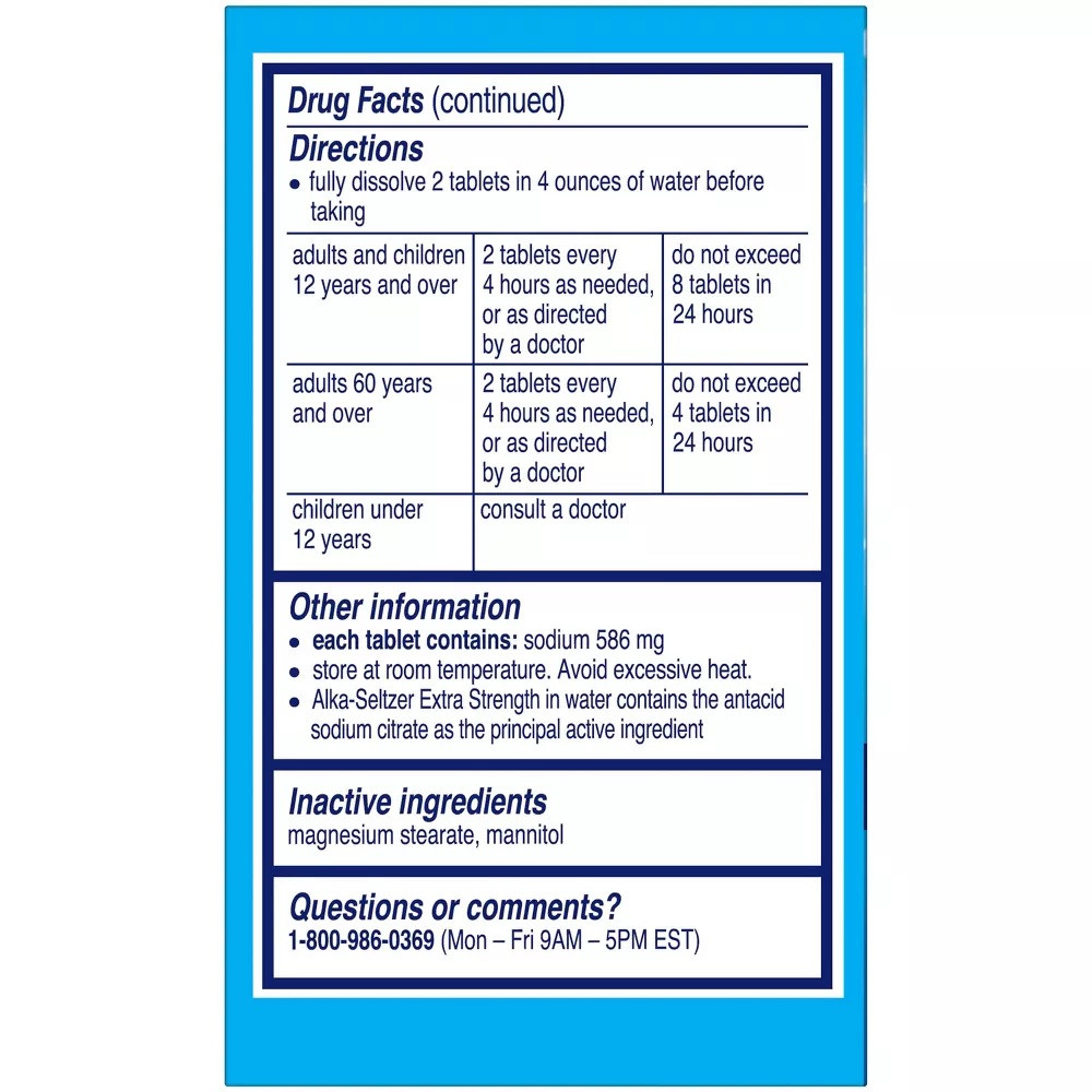 Alka-Seltzer Original Antacid Tablets