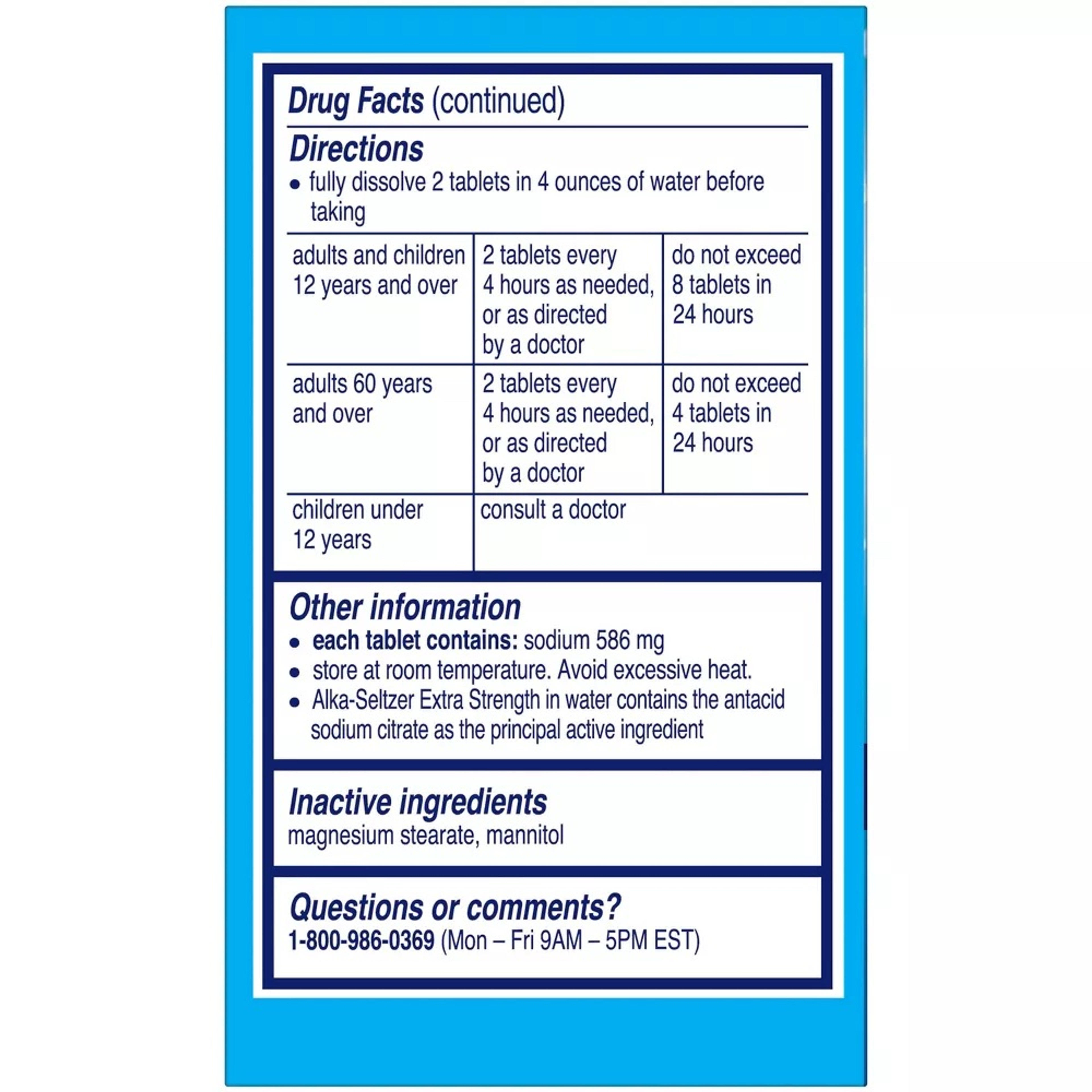 Alka-Seltzer Original Antacid Tablets