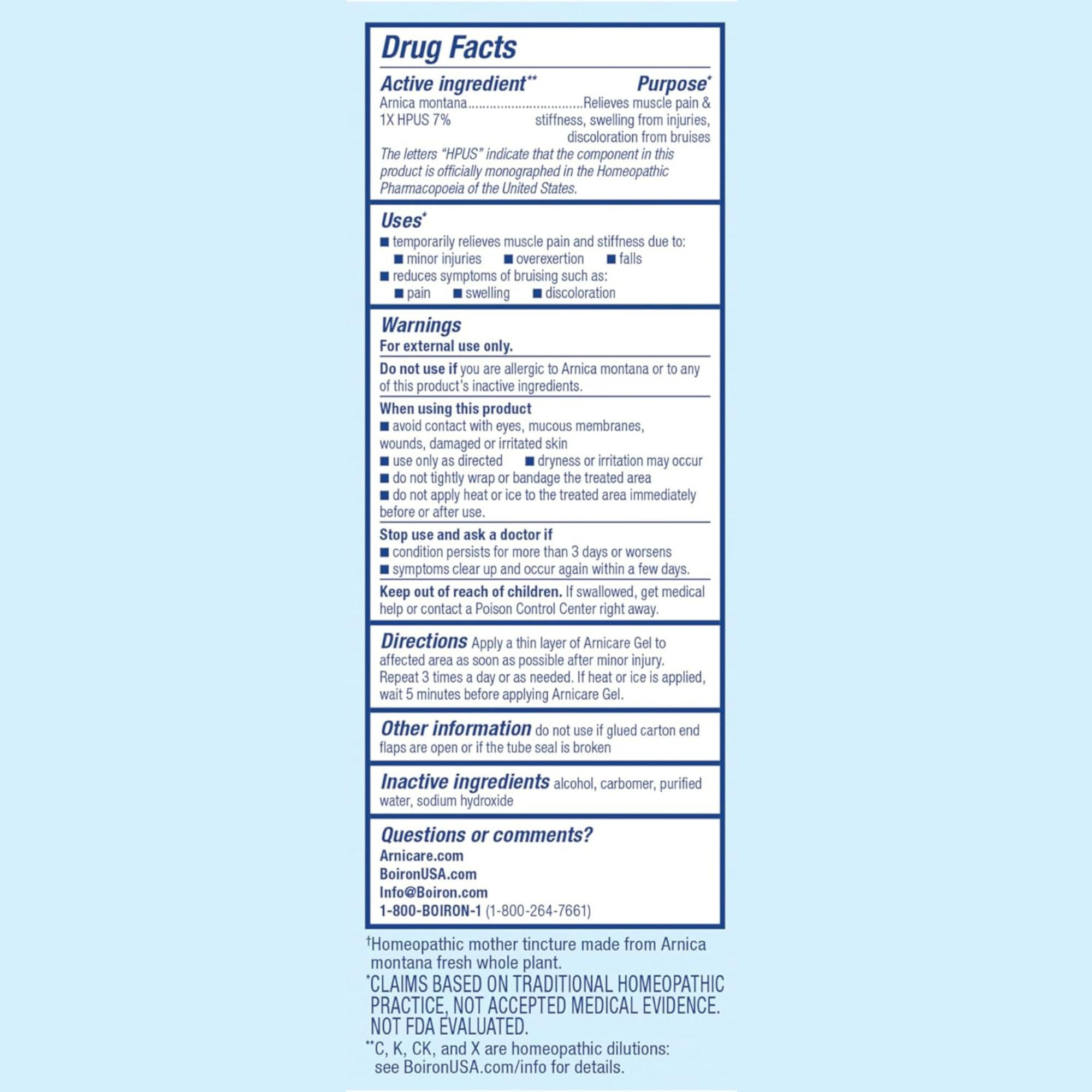 Arnicare Pain Relief Topical Gel, 2.6 oz., 30696203559, 1 Each