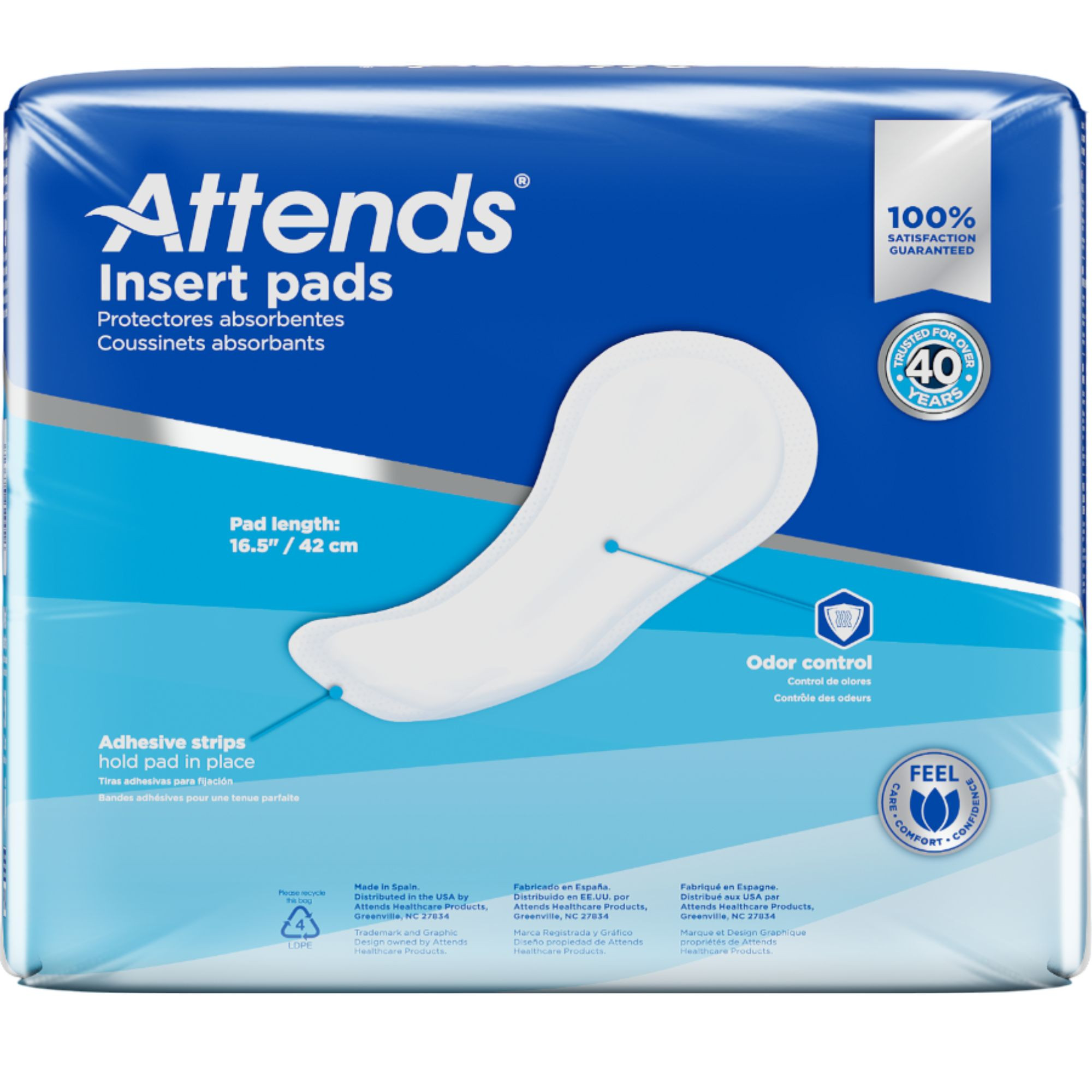 Attends Insert Pads, Moderate Absorbency