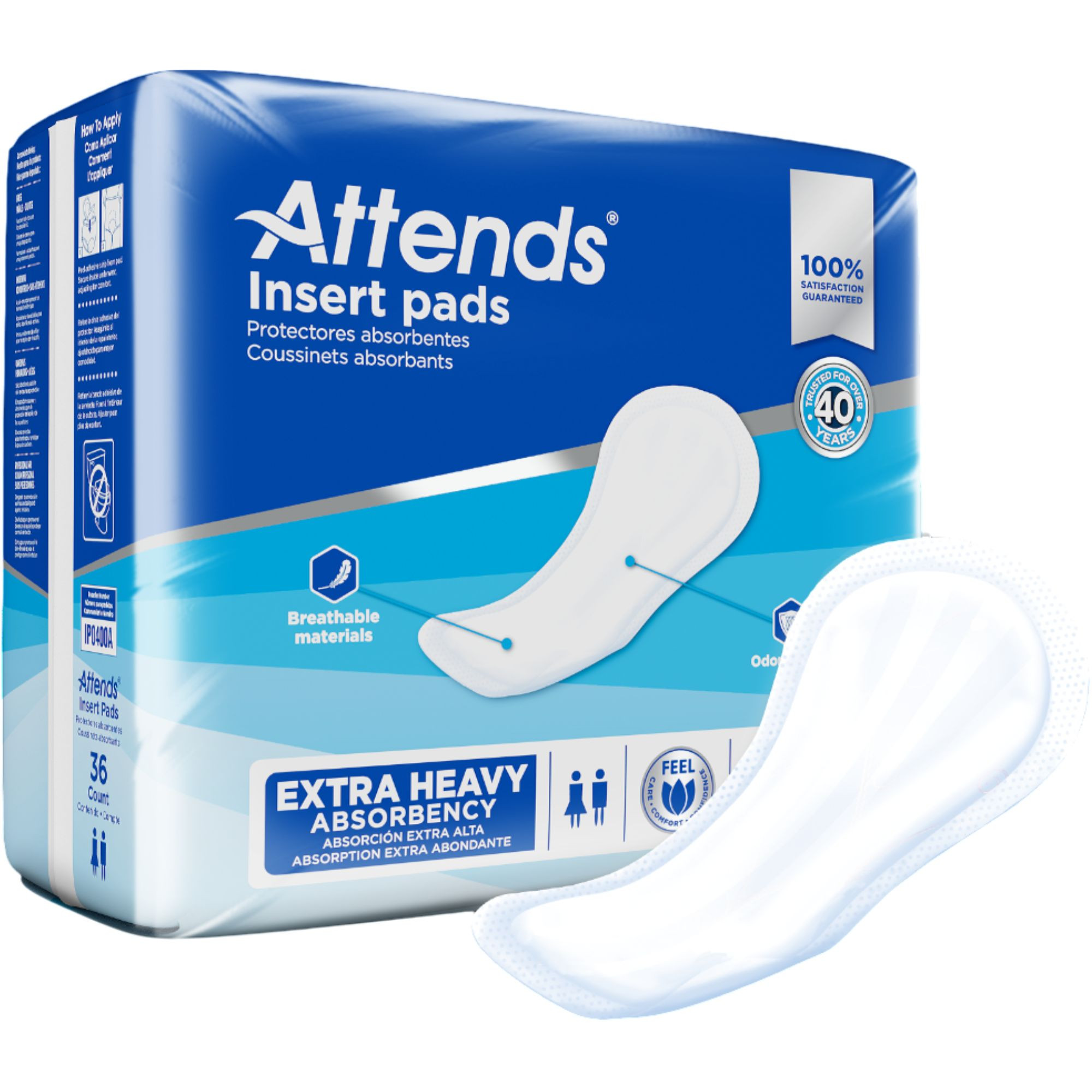 Attends Insert Pads, Moderate Absorbency