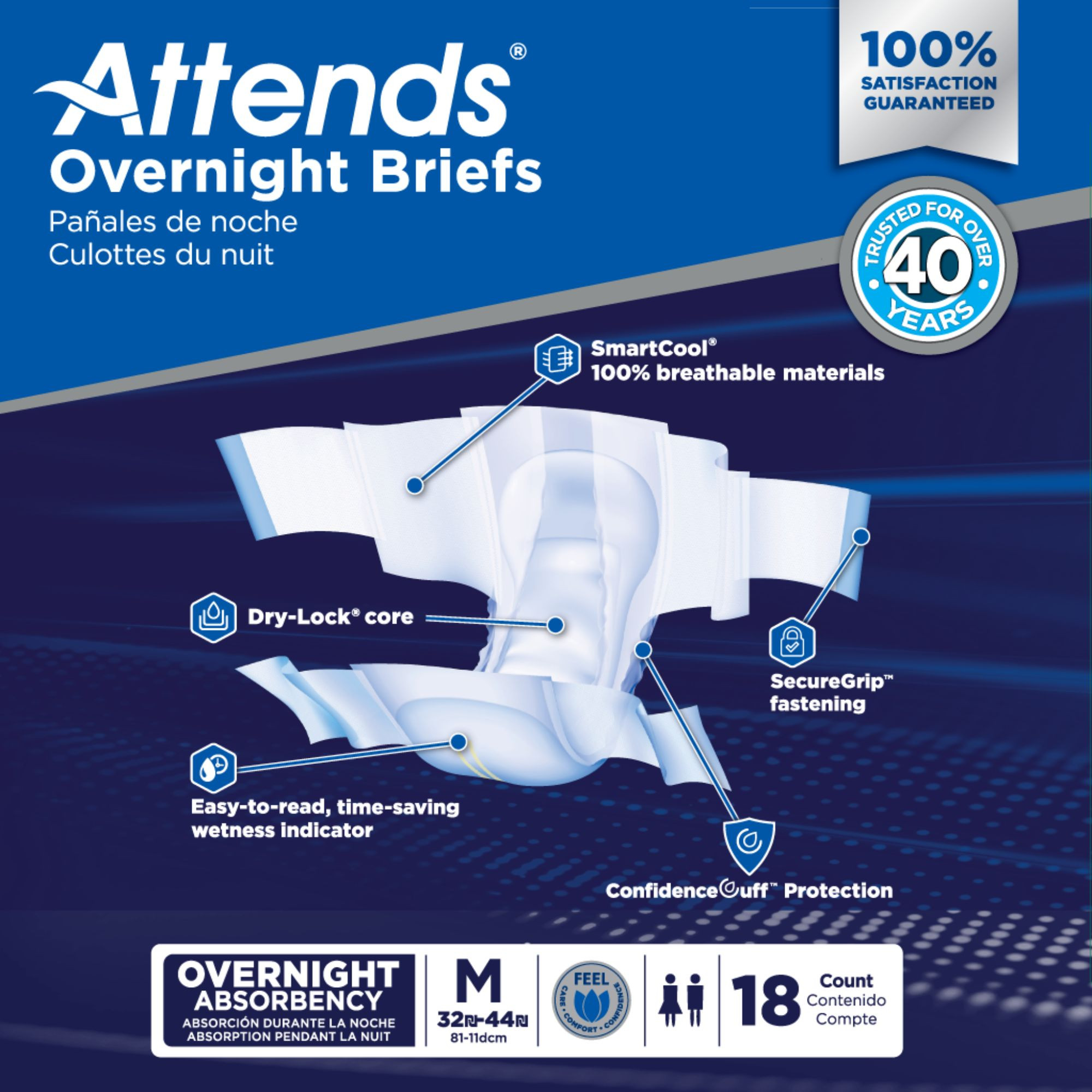 Attends Overnight Adult Incontinence Briefs