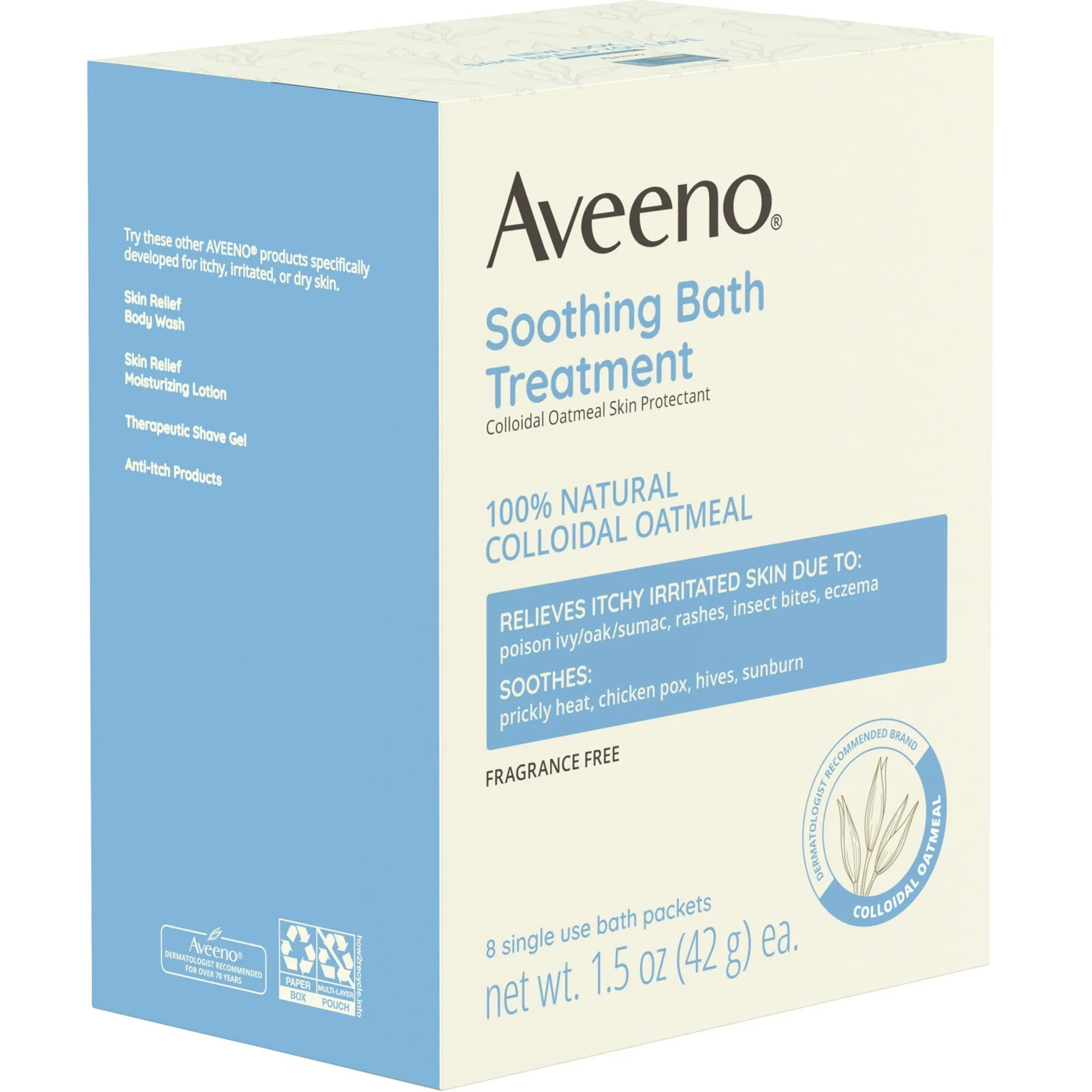Aveeno Soothing Oatmeal Bath Treatment For Itchy and Dry Skin