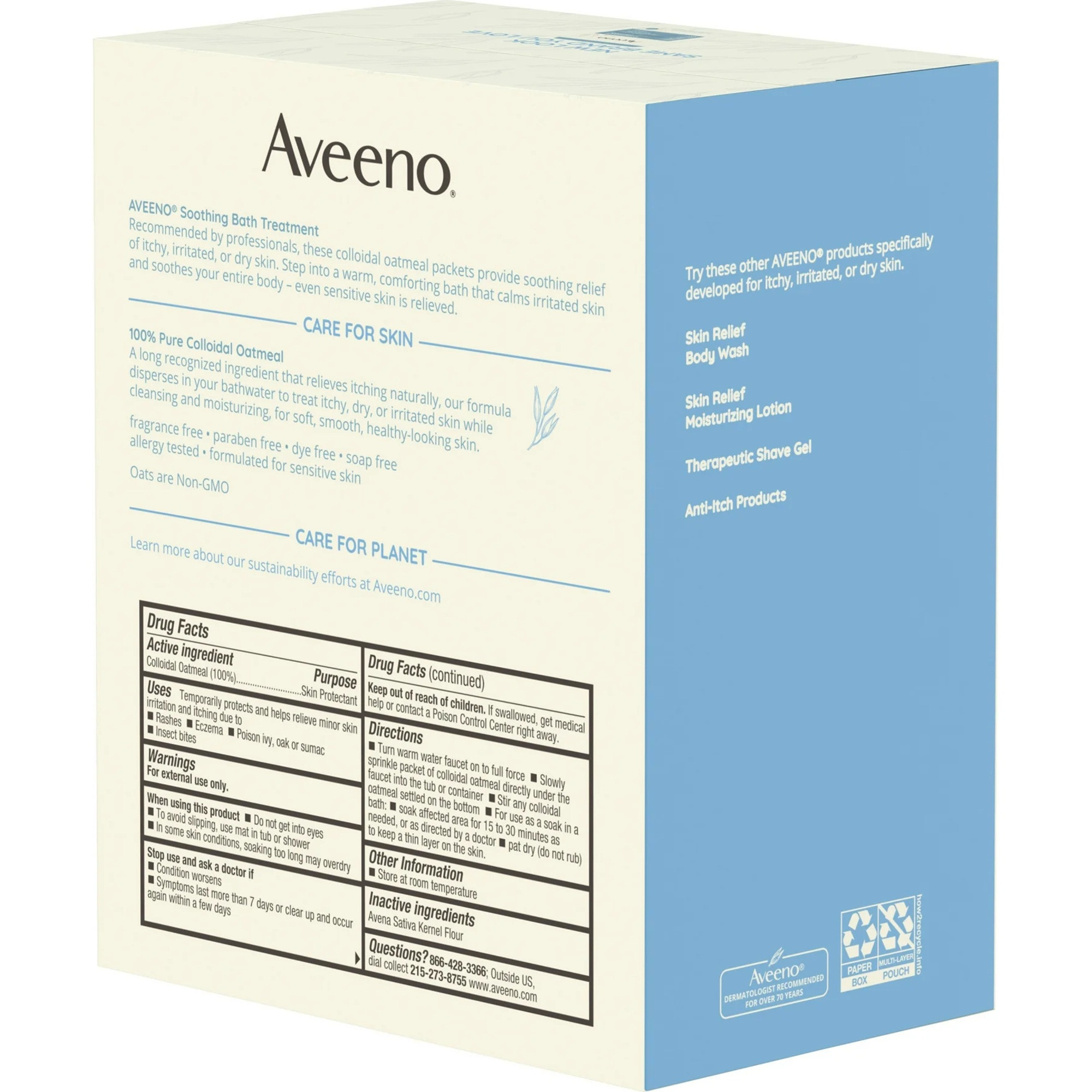 Aveeno Soothing Oatmeal Bath Treatment For Itchy and Dry Skin