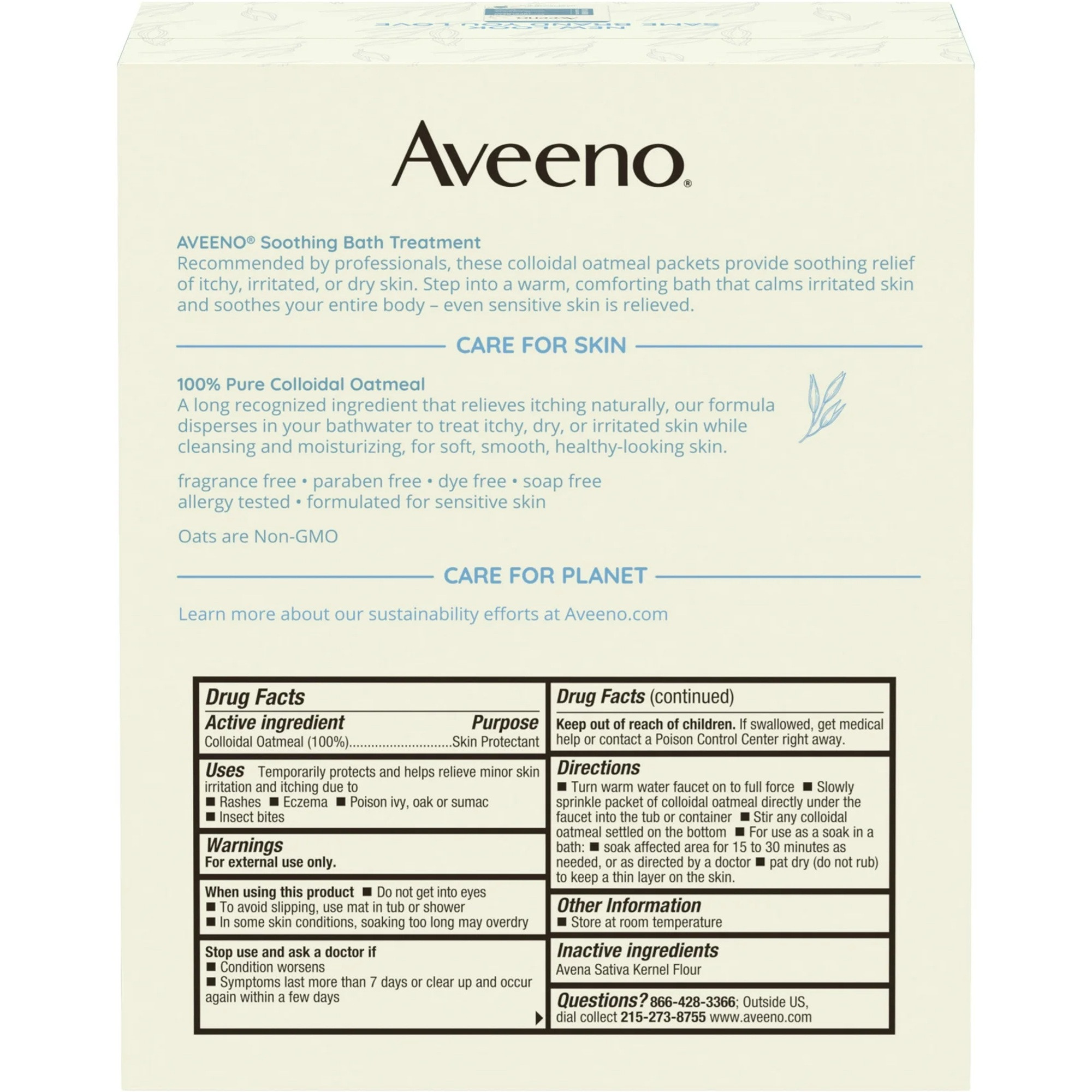 Aveeno Soothing Oatmeal Bath Treatment For Itchy and Dry Skin